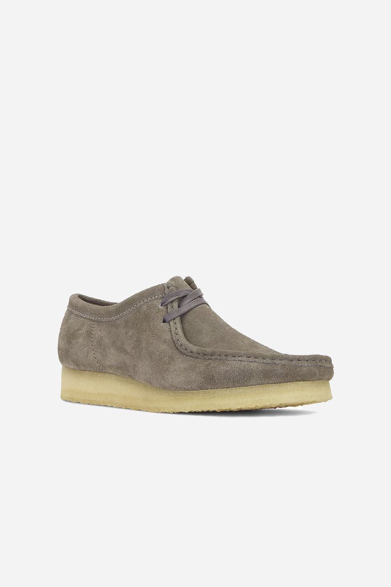 Grey clarks sale wallabees