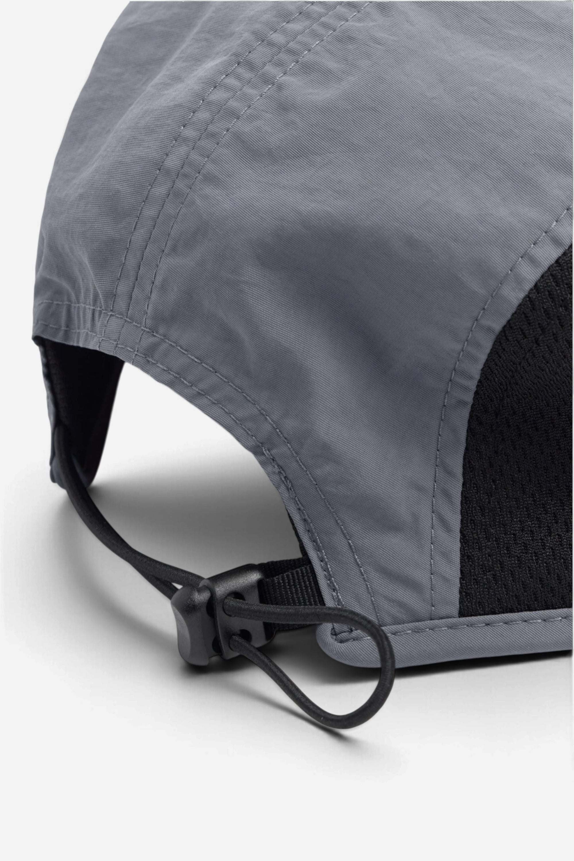 Nylon Paneled Mesh Hat Grey