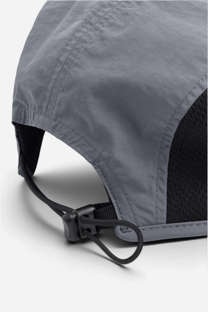 Nylon Paneled Mesh Hat Grey