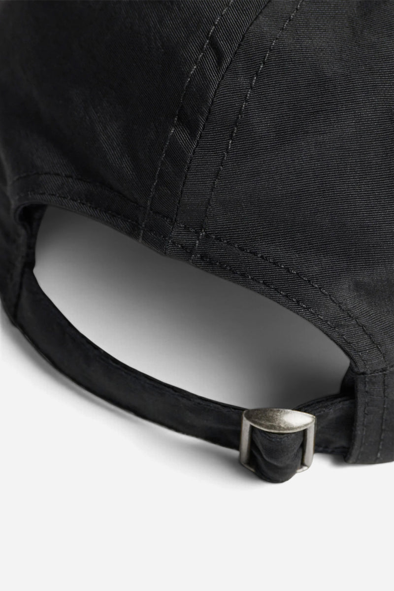 Paneled Nylon Hat Black