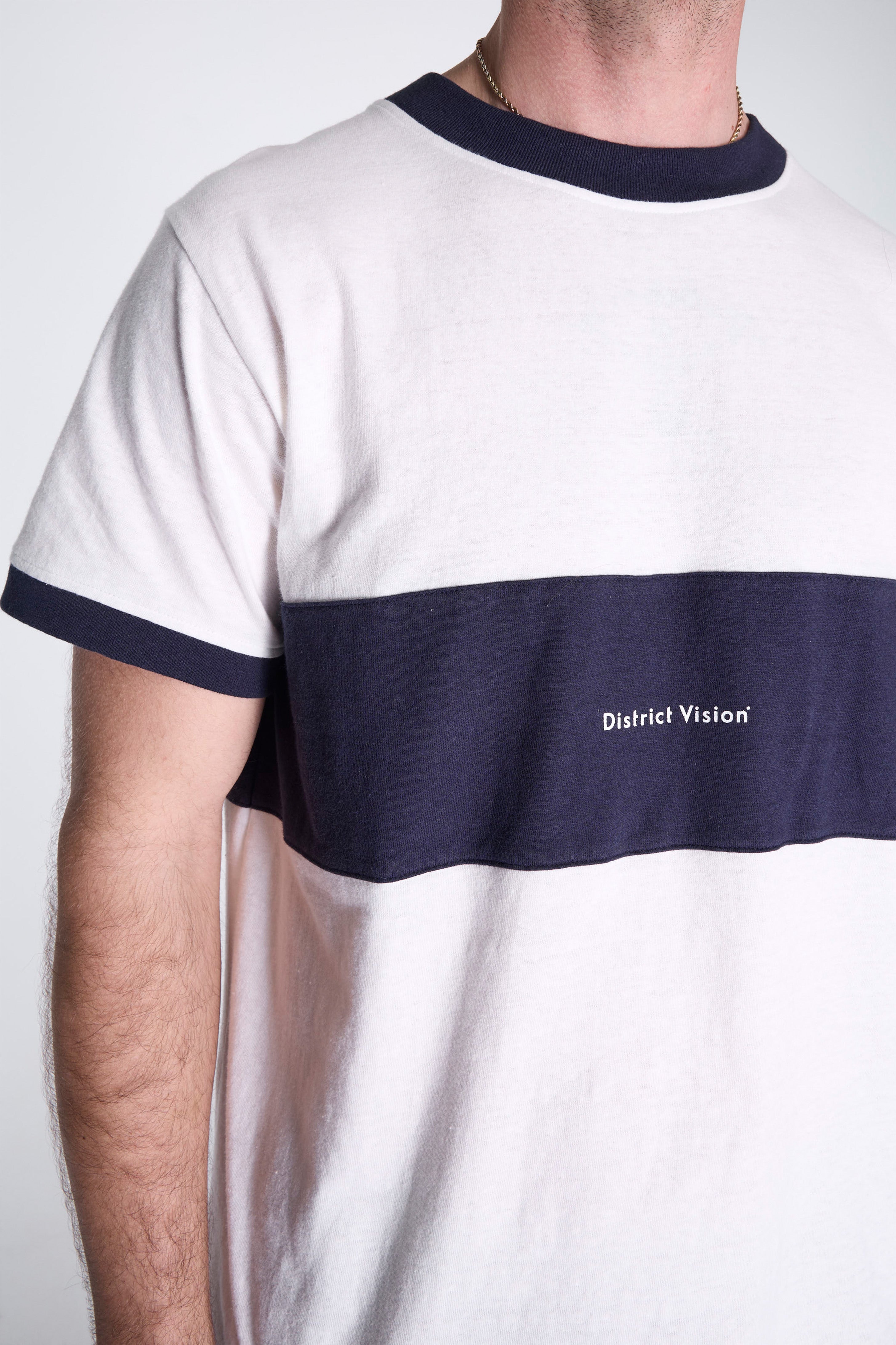 Japan Cotton Ringer Tee Vintage White/Navy