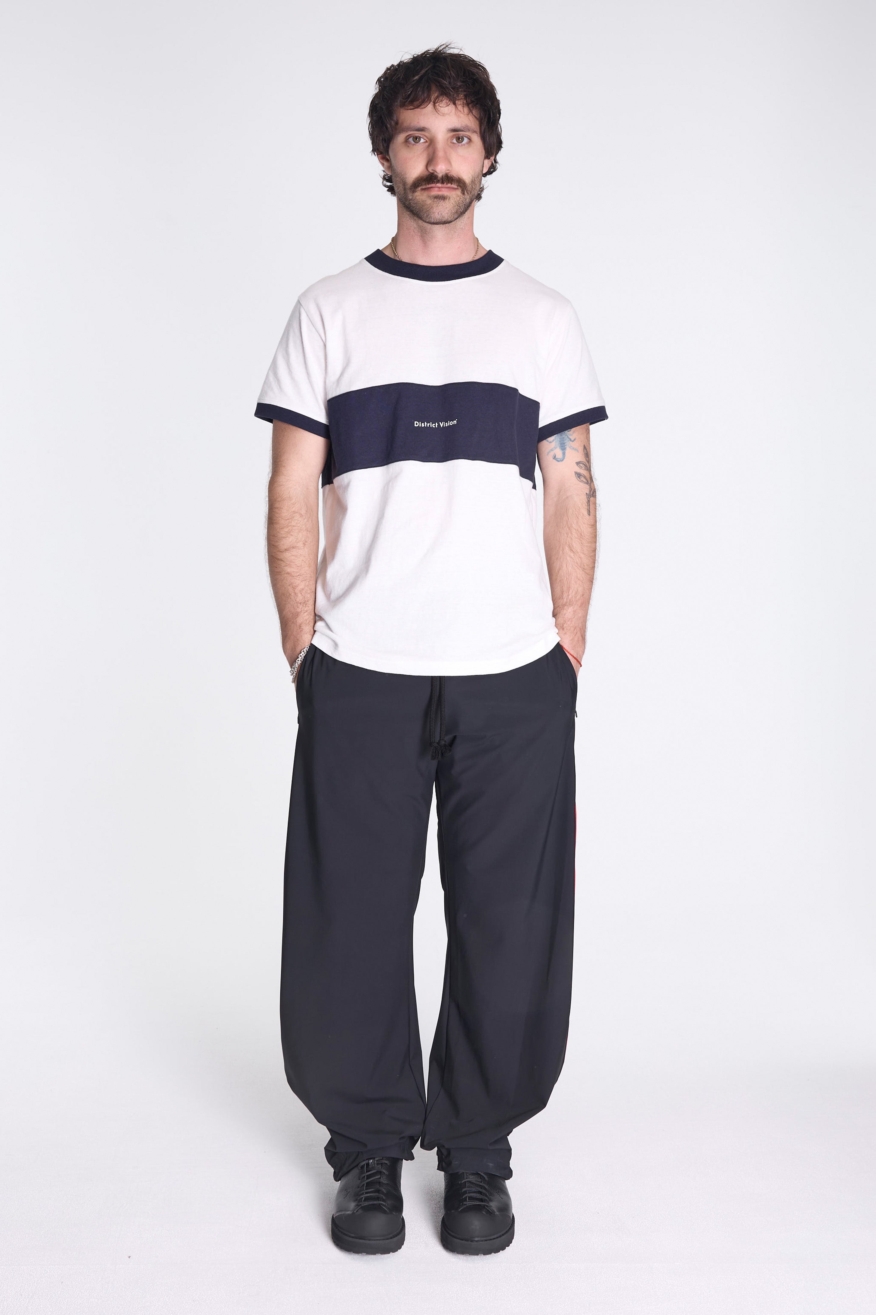 Wide Leg Track Pants Black