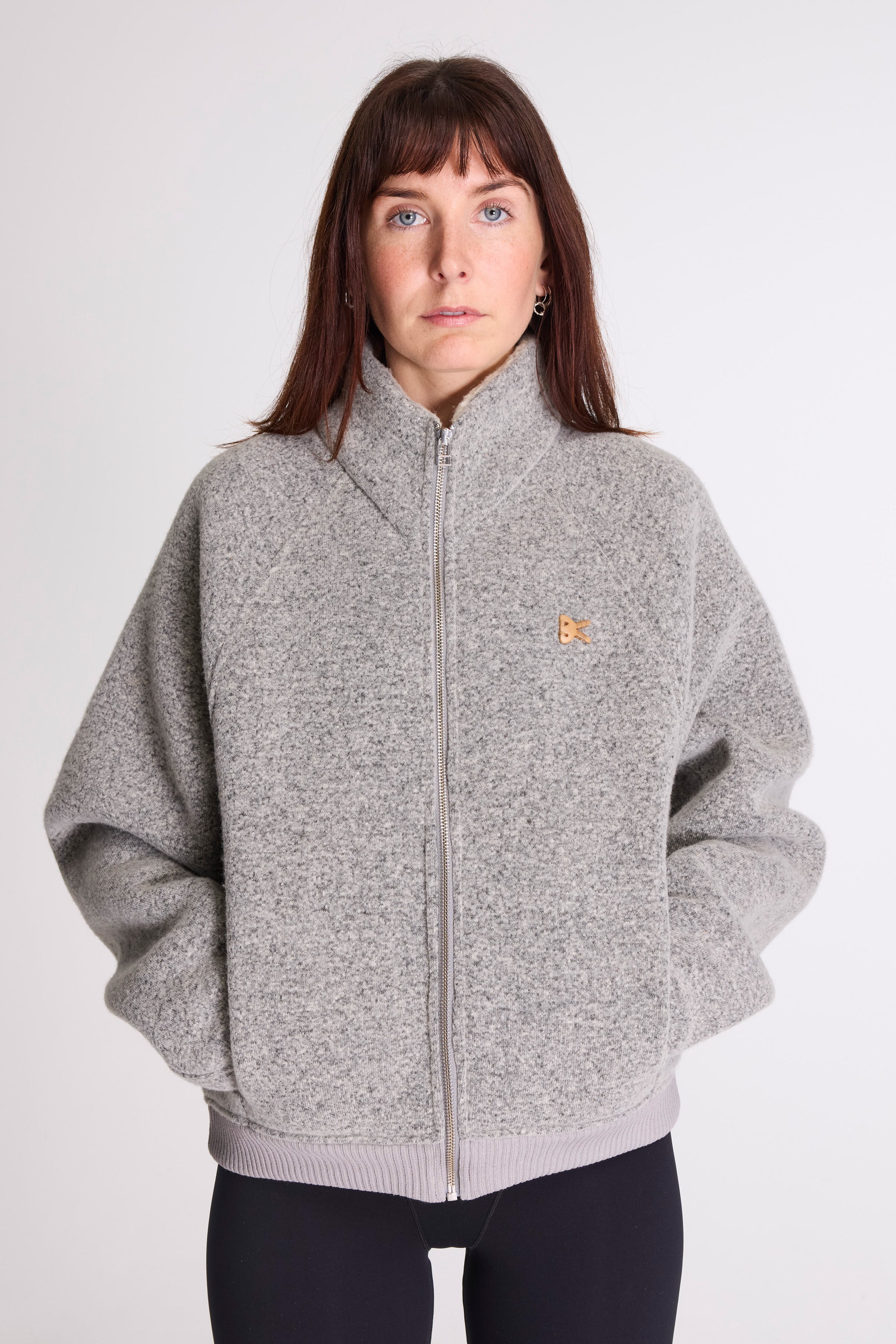 Reverse High Loft Fleece Melange Grey