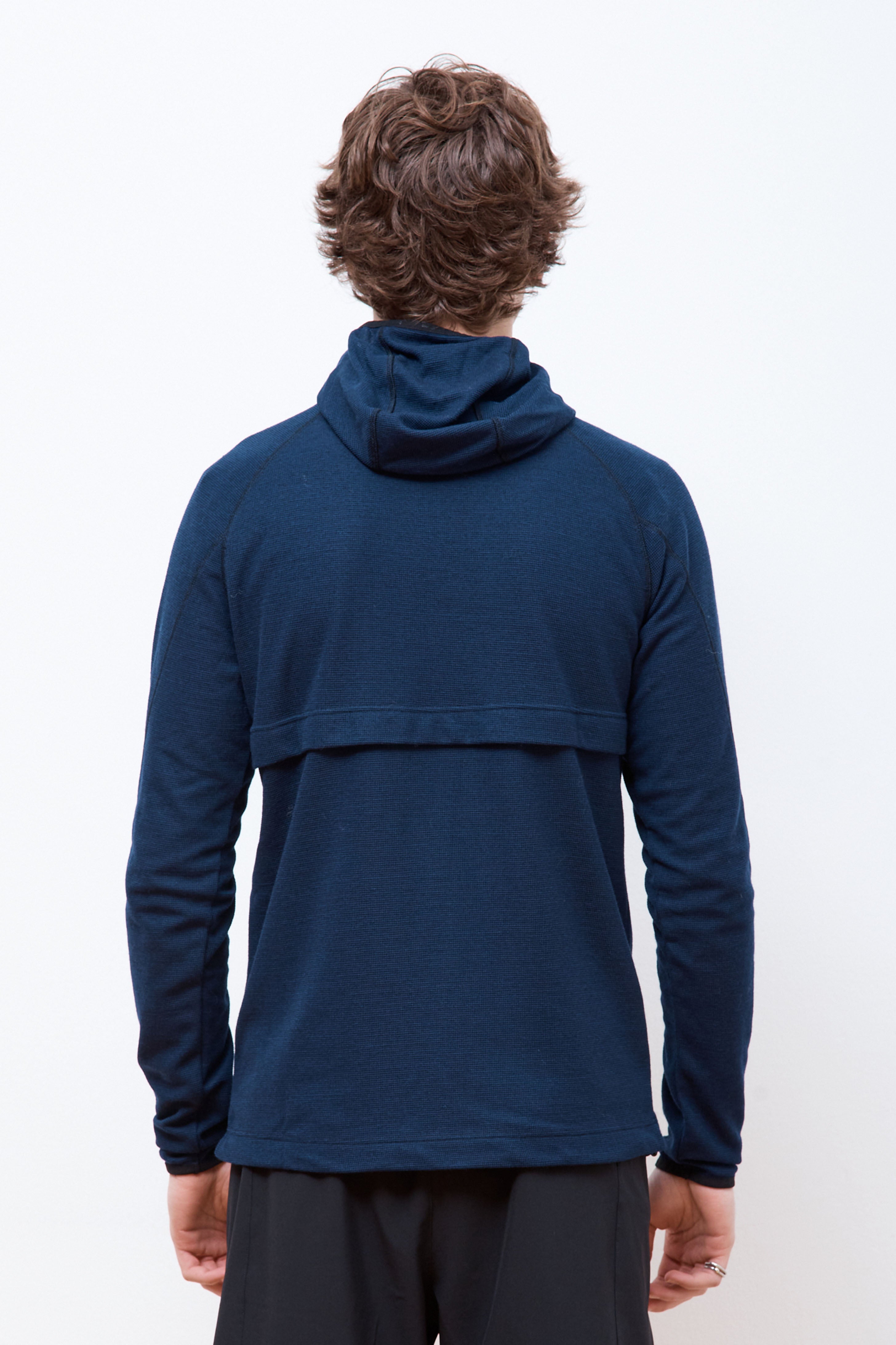 Hooded Running Midlayer Deep Navy