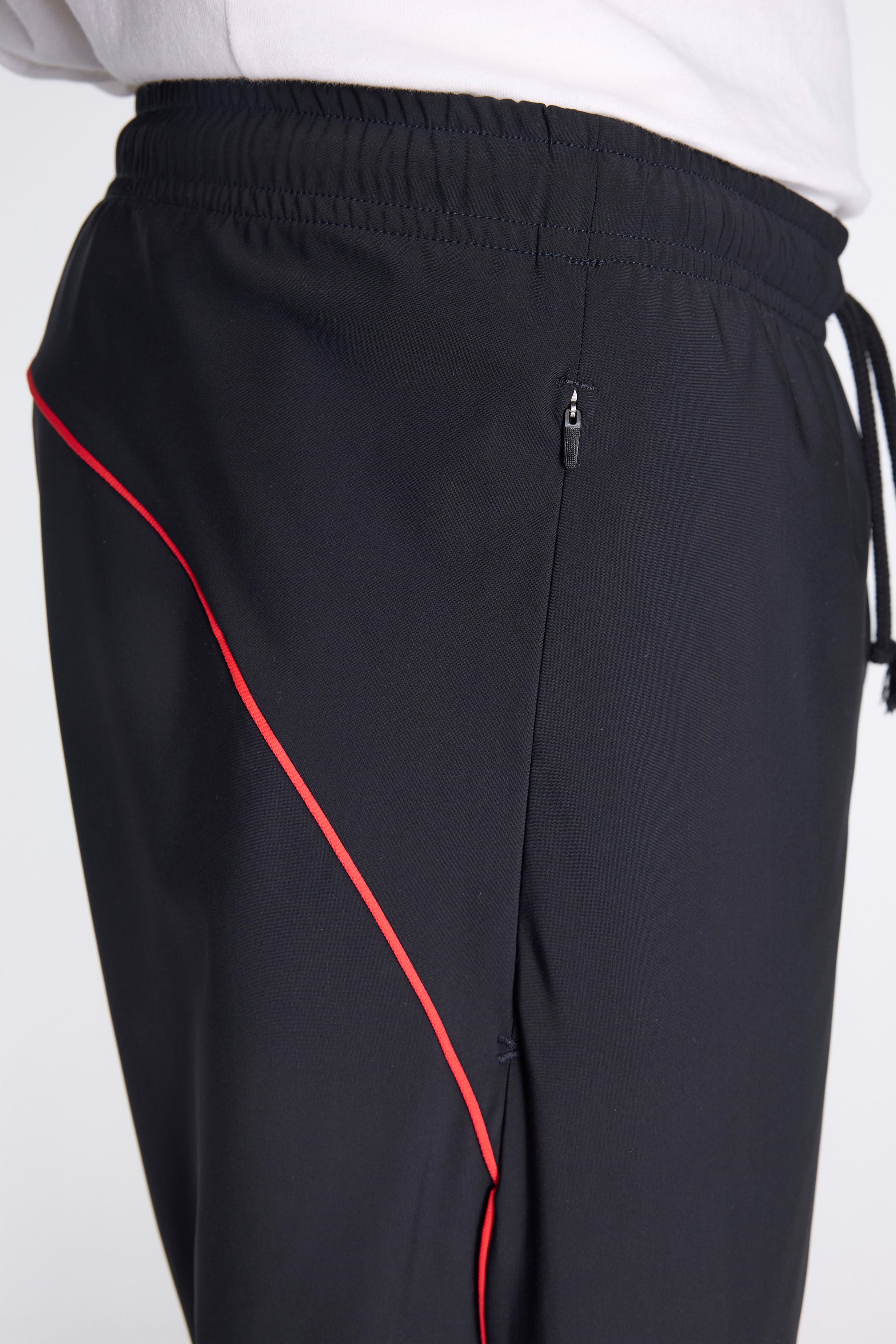 Wide Leg Track Pants Black