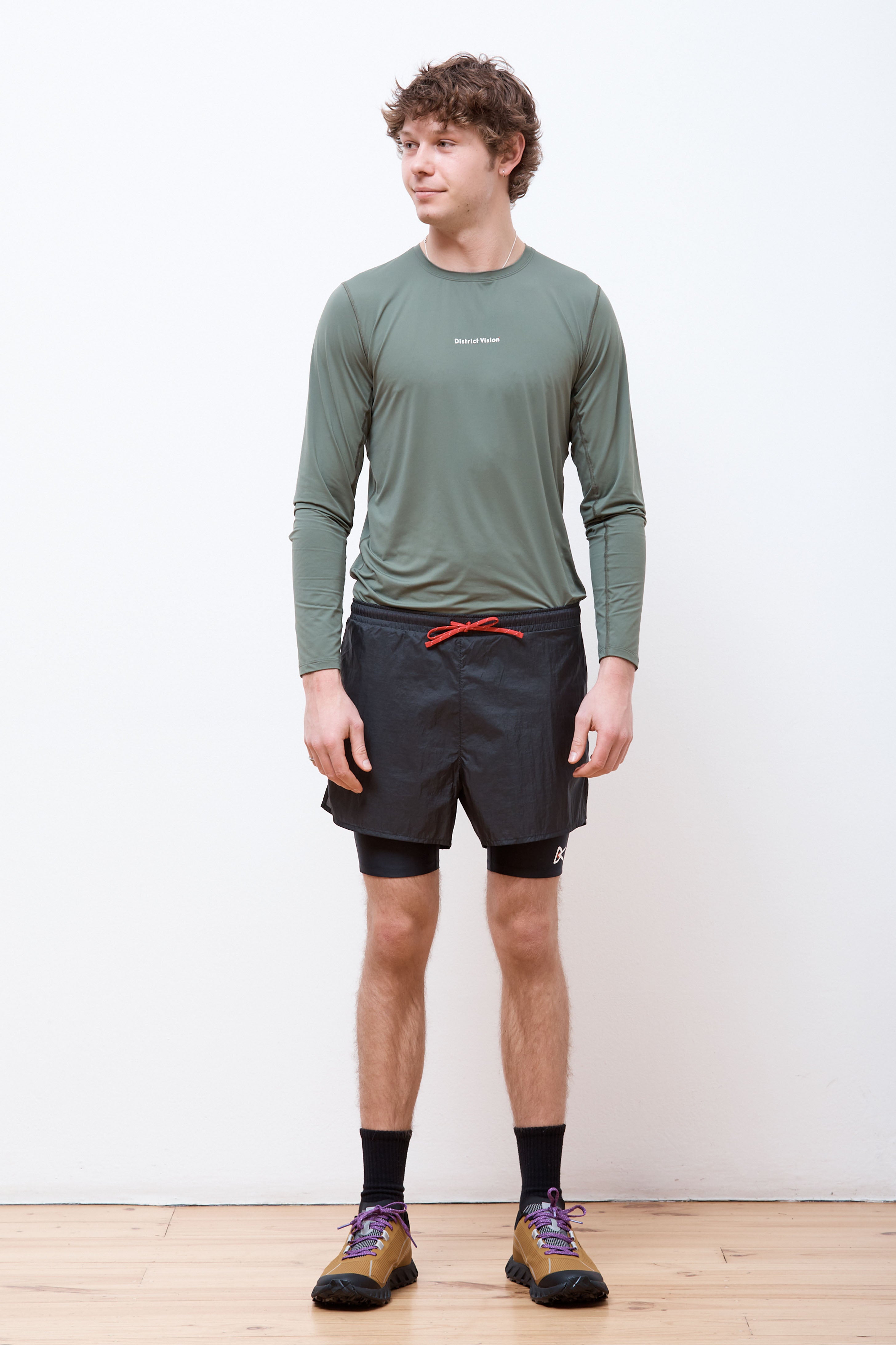 Ripstop Layered Trail Shorts Black