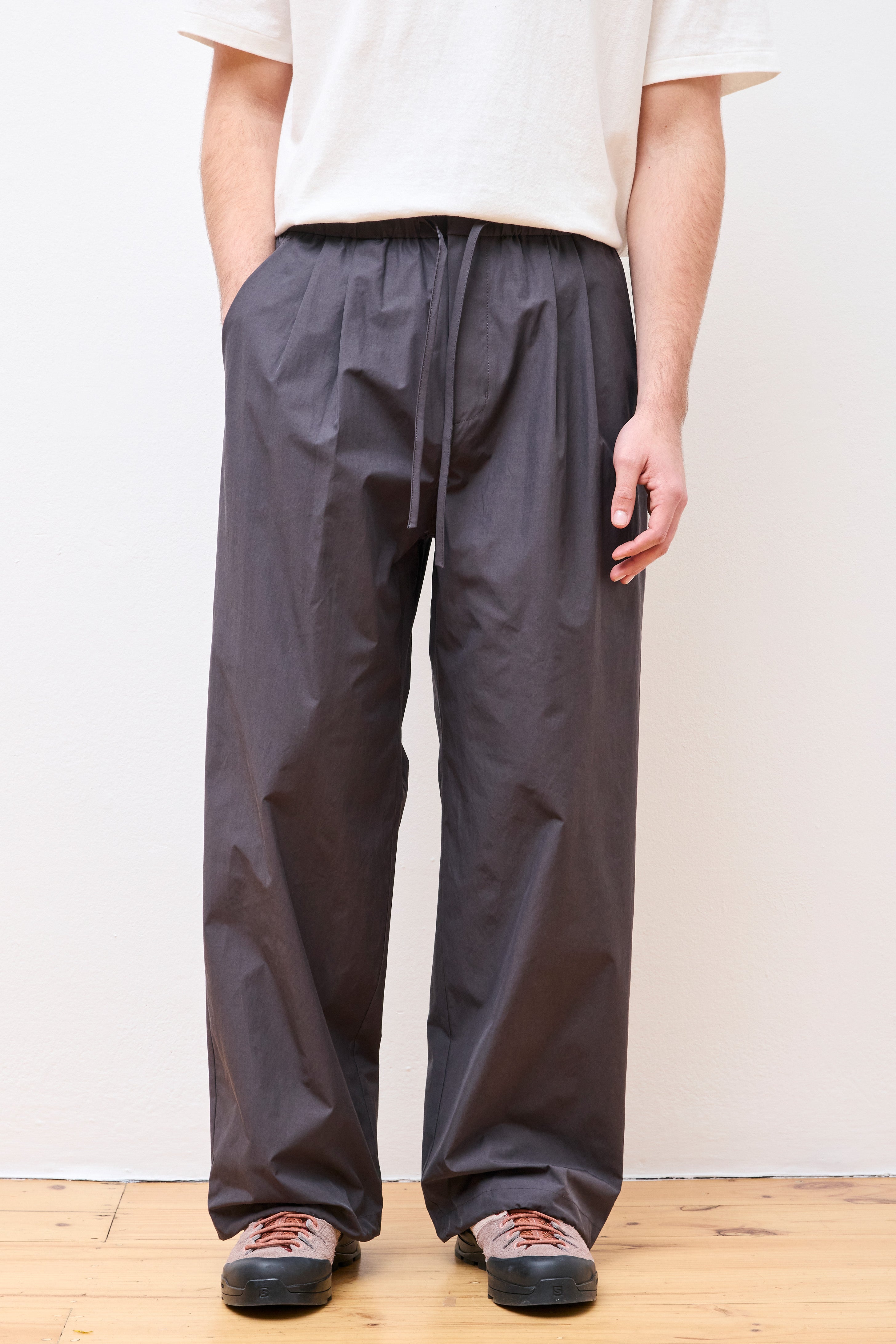 AMOMENTO｜23SS DRAWSTRING POCKET PANTS Amomento Drawstring Pants Grey