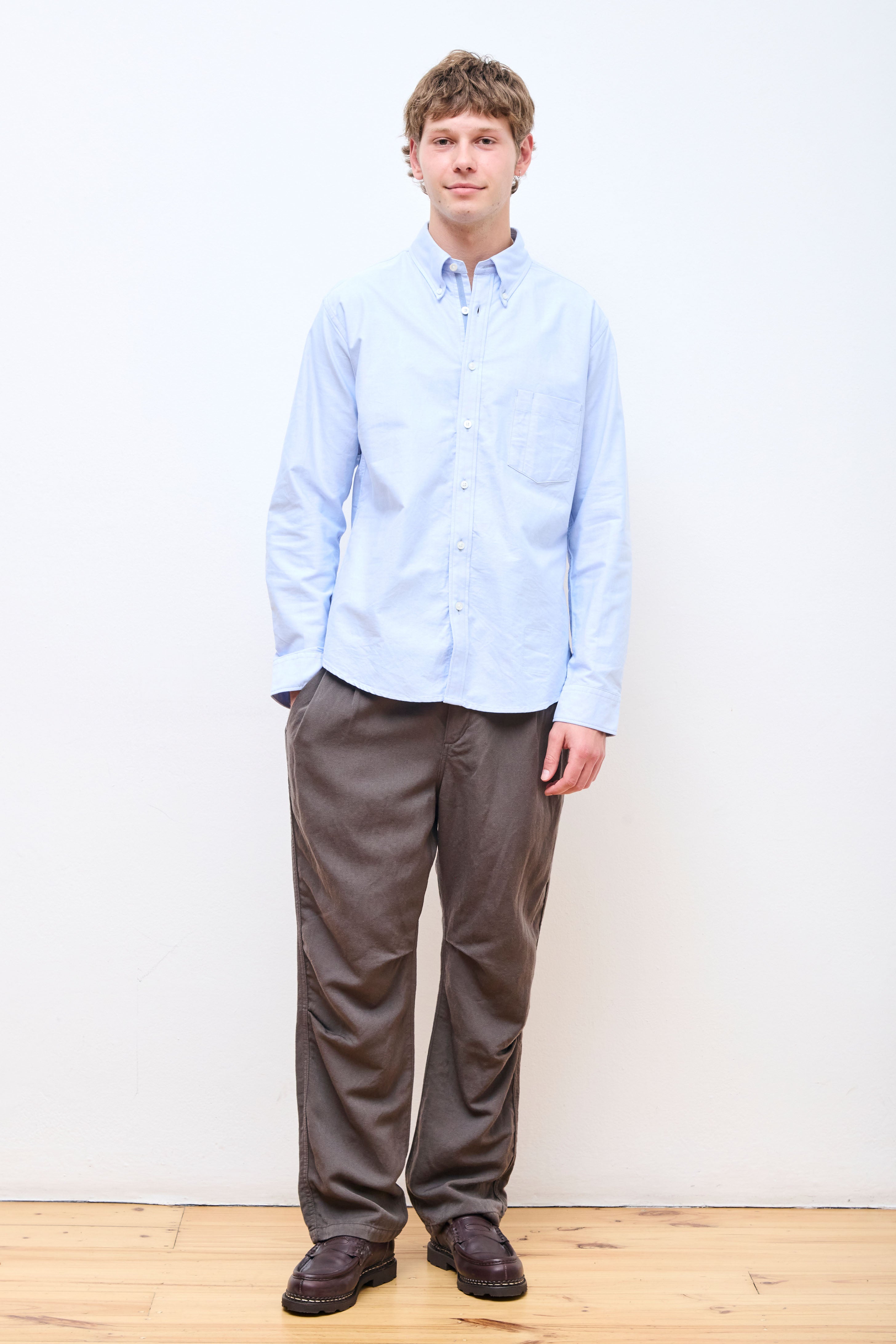 Dweller B.D. Shirt Cotton Oxford Blue