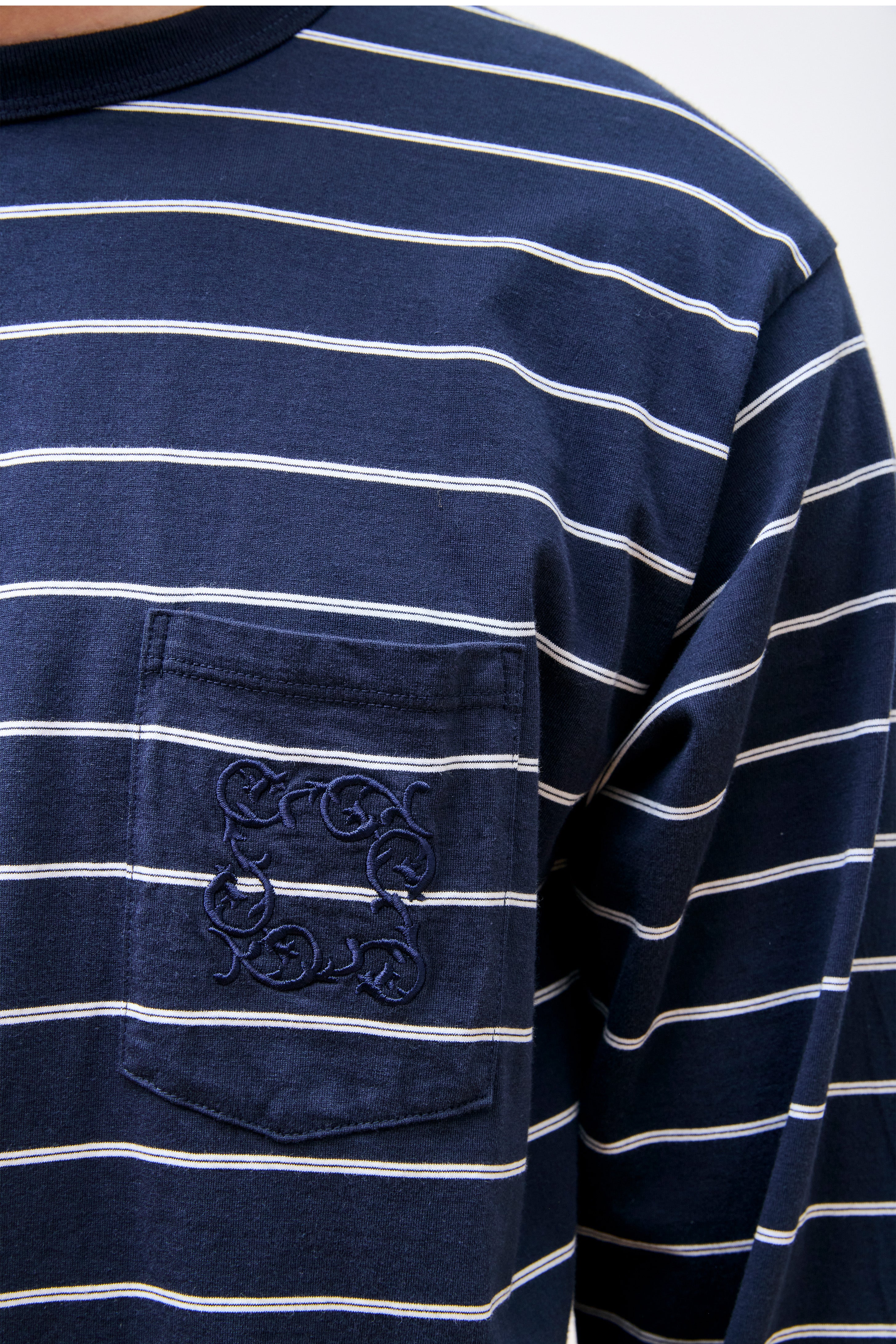 Dweller L/S Tee 
Border Cotton Jersey Dk. Navy