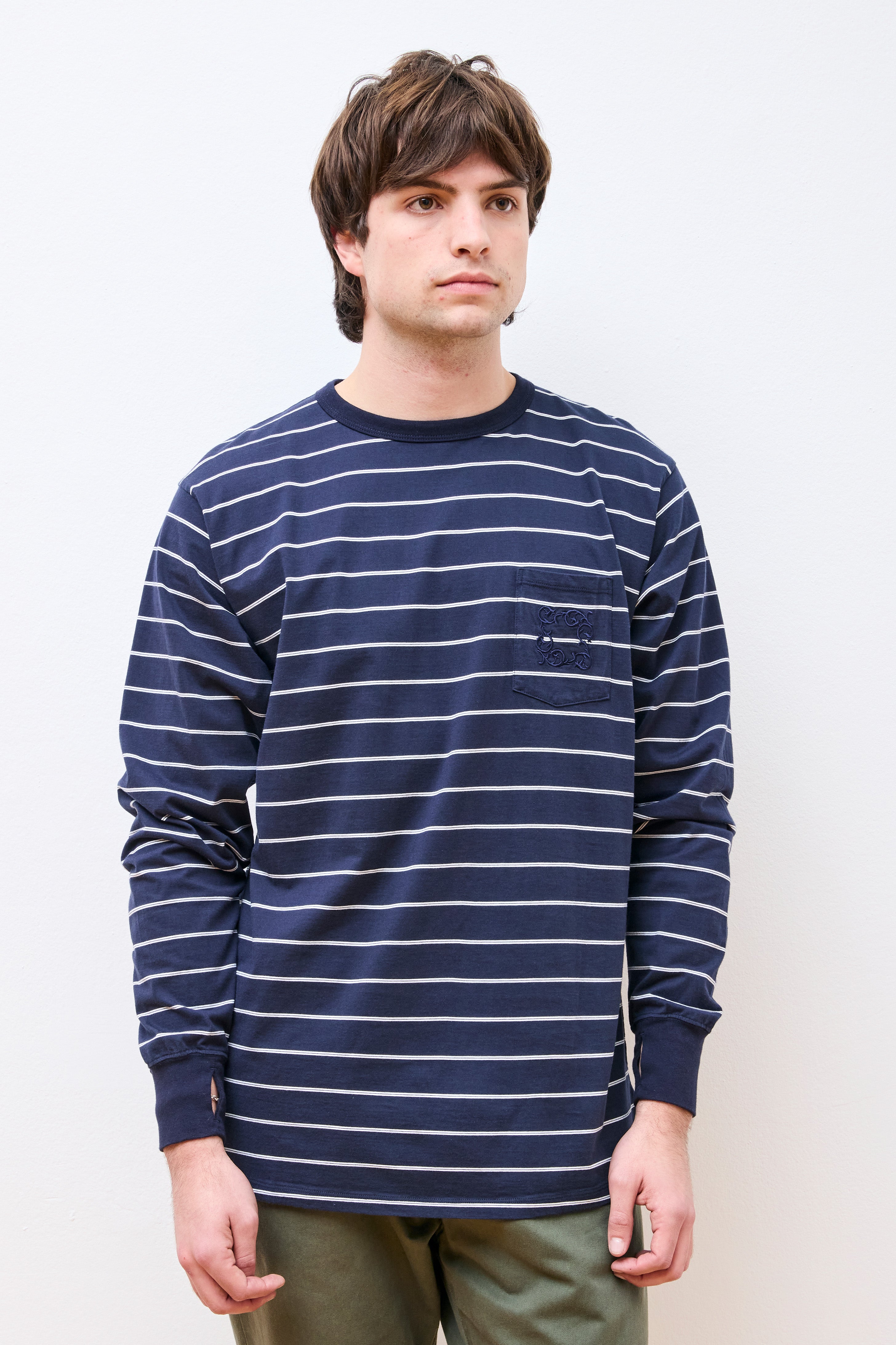 Dweller L/S Tee 
Border Cotton Jersey Dk. Navy