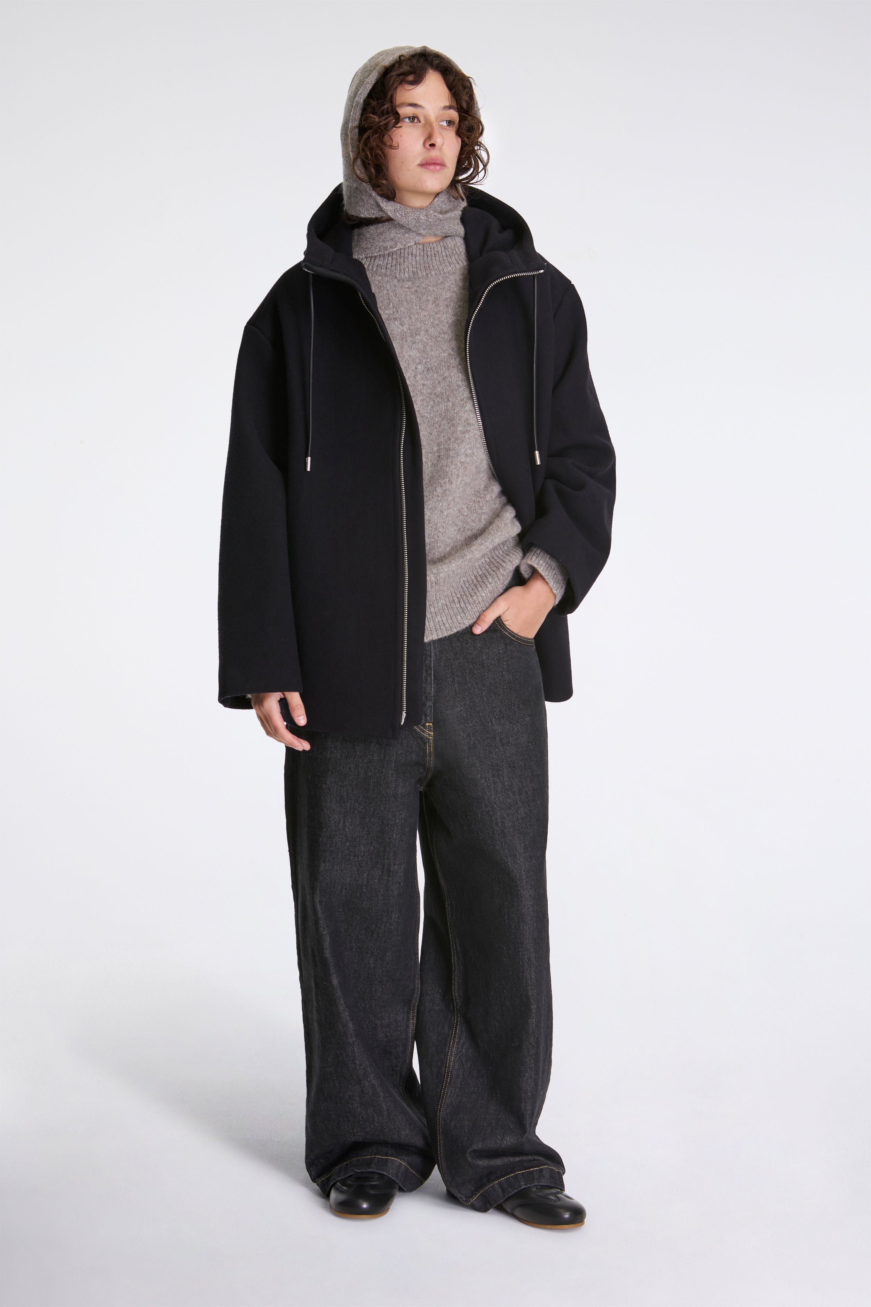 ニコ Studio Nicholson Etna Zip Jacket Dark Navy