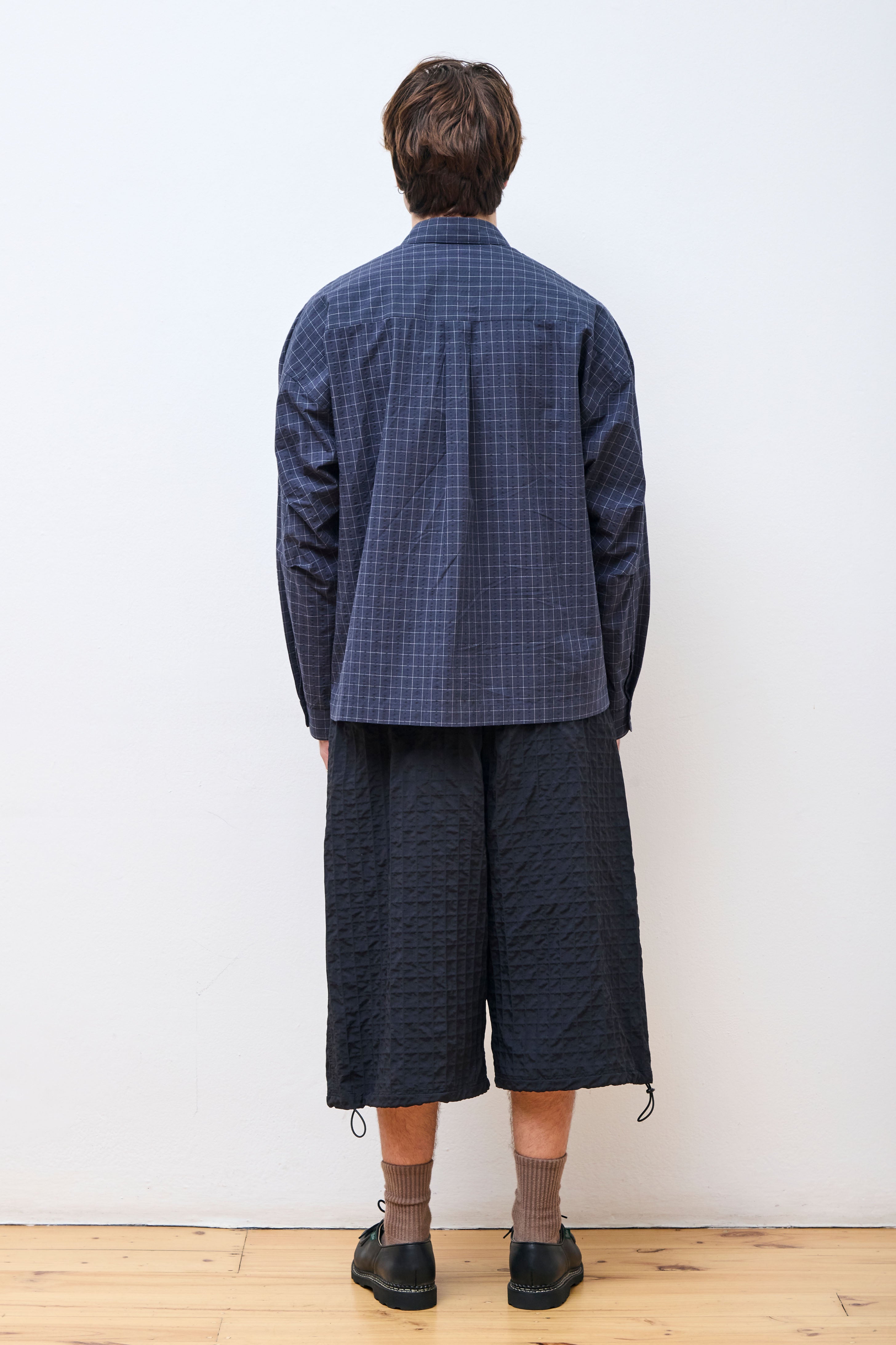 Pocket Parka Shirt Stone Blue Check