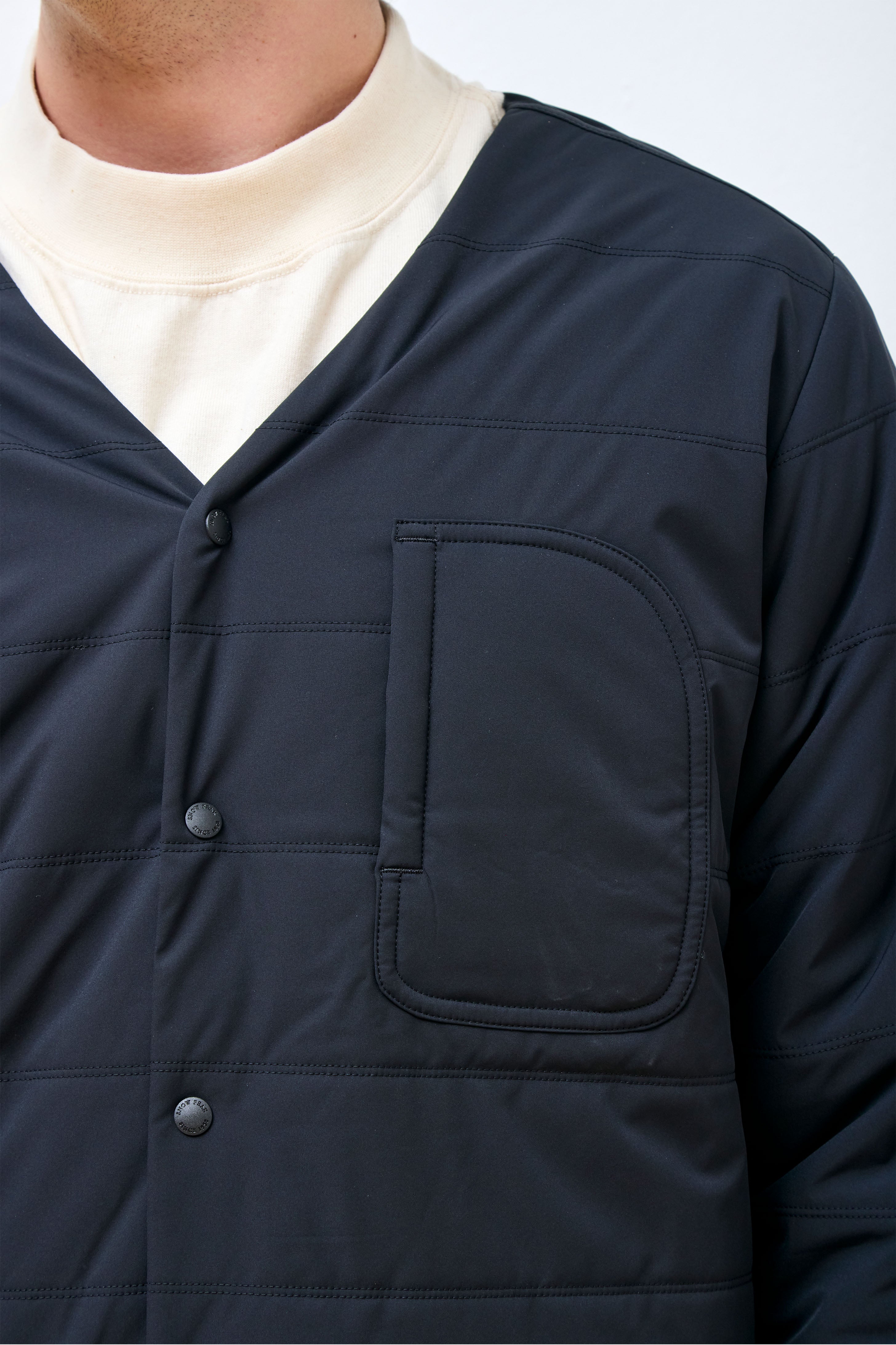 Flexible Insulated Cardigan Black