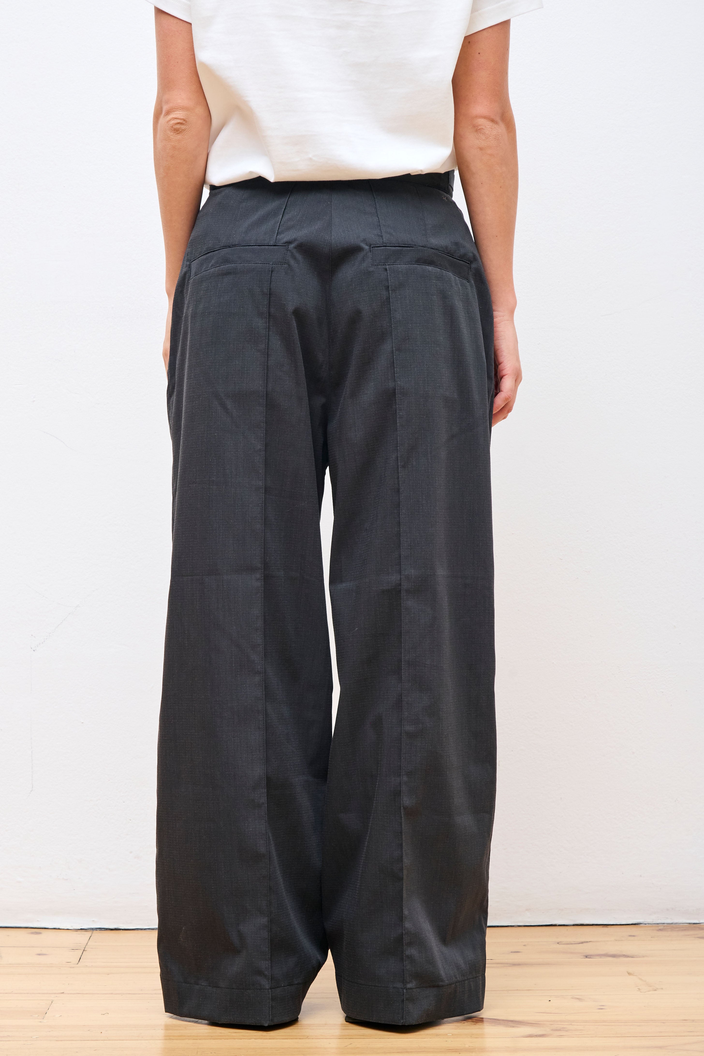 Fr Stretch Wide-Leg Pants Black