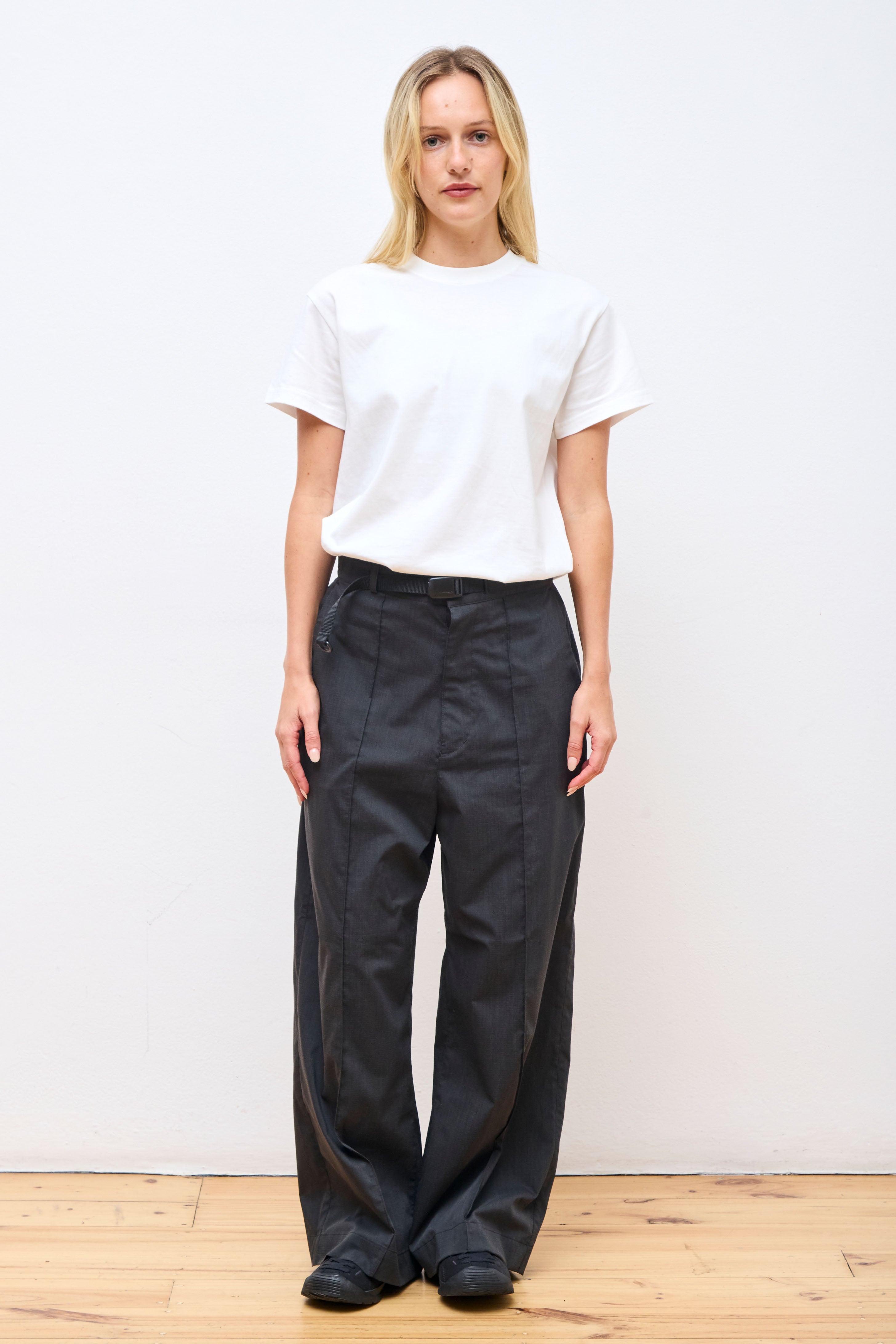 Fr Stretch Wide-Leg Pants Black