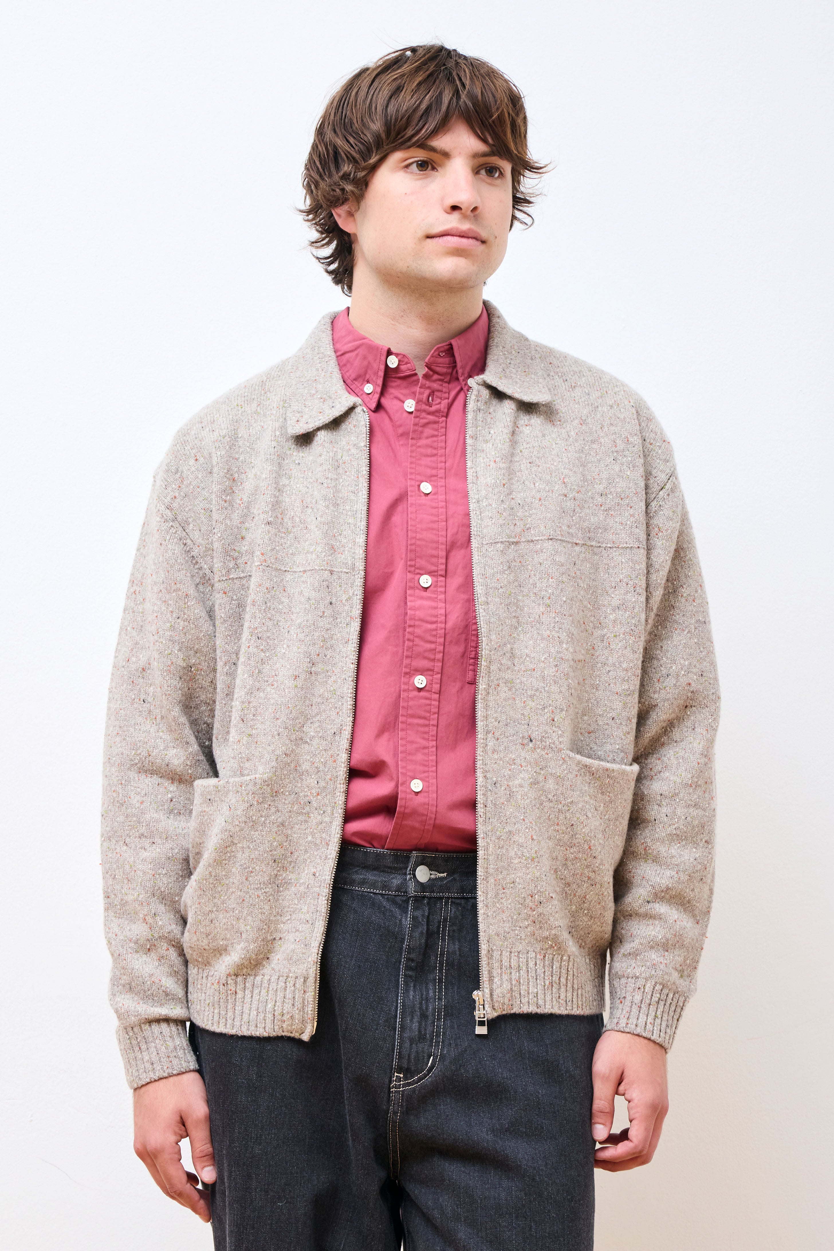 Gardener Collar Neck Cardigan Peanut