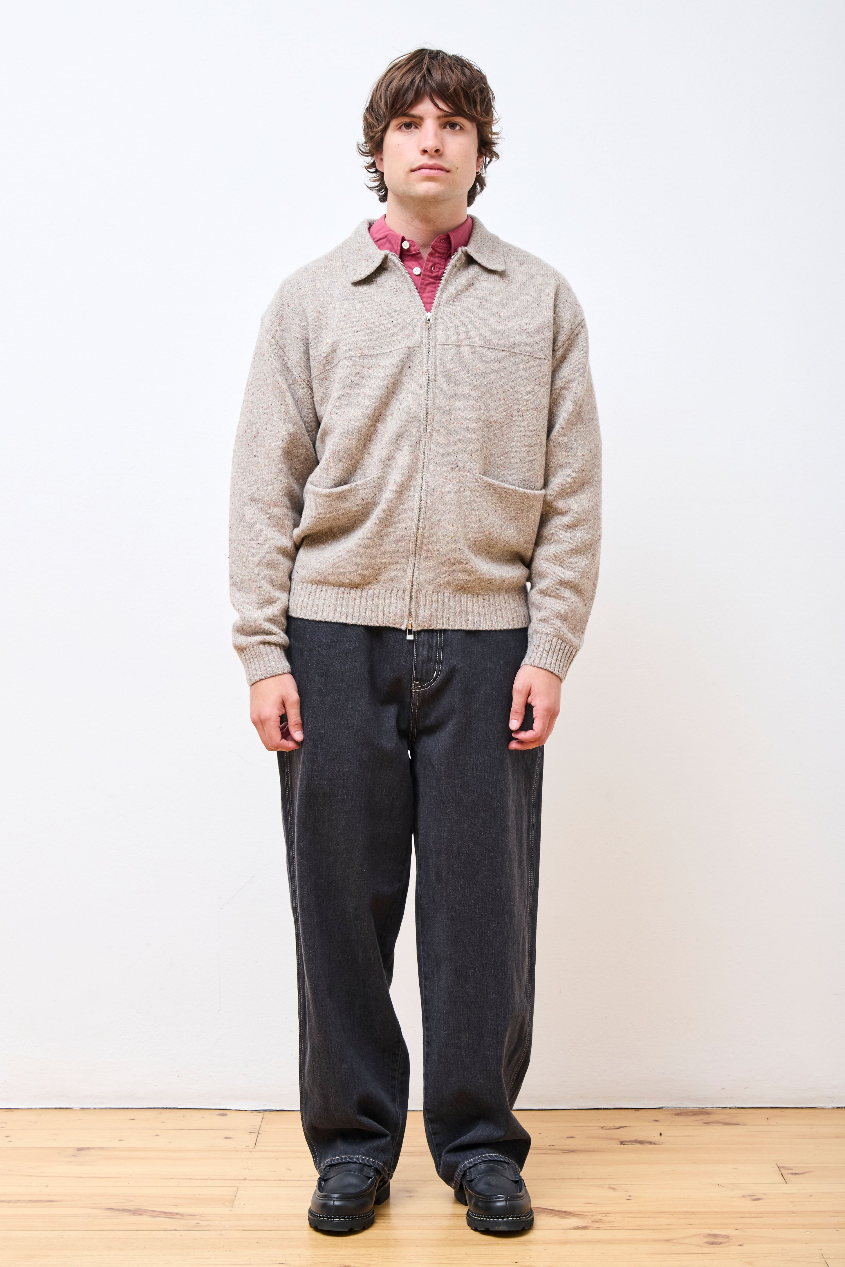 Gardener Collar Neck Cardigan Peanut