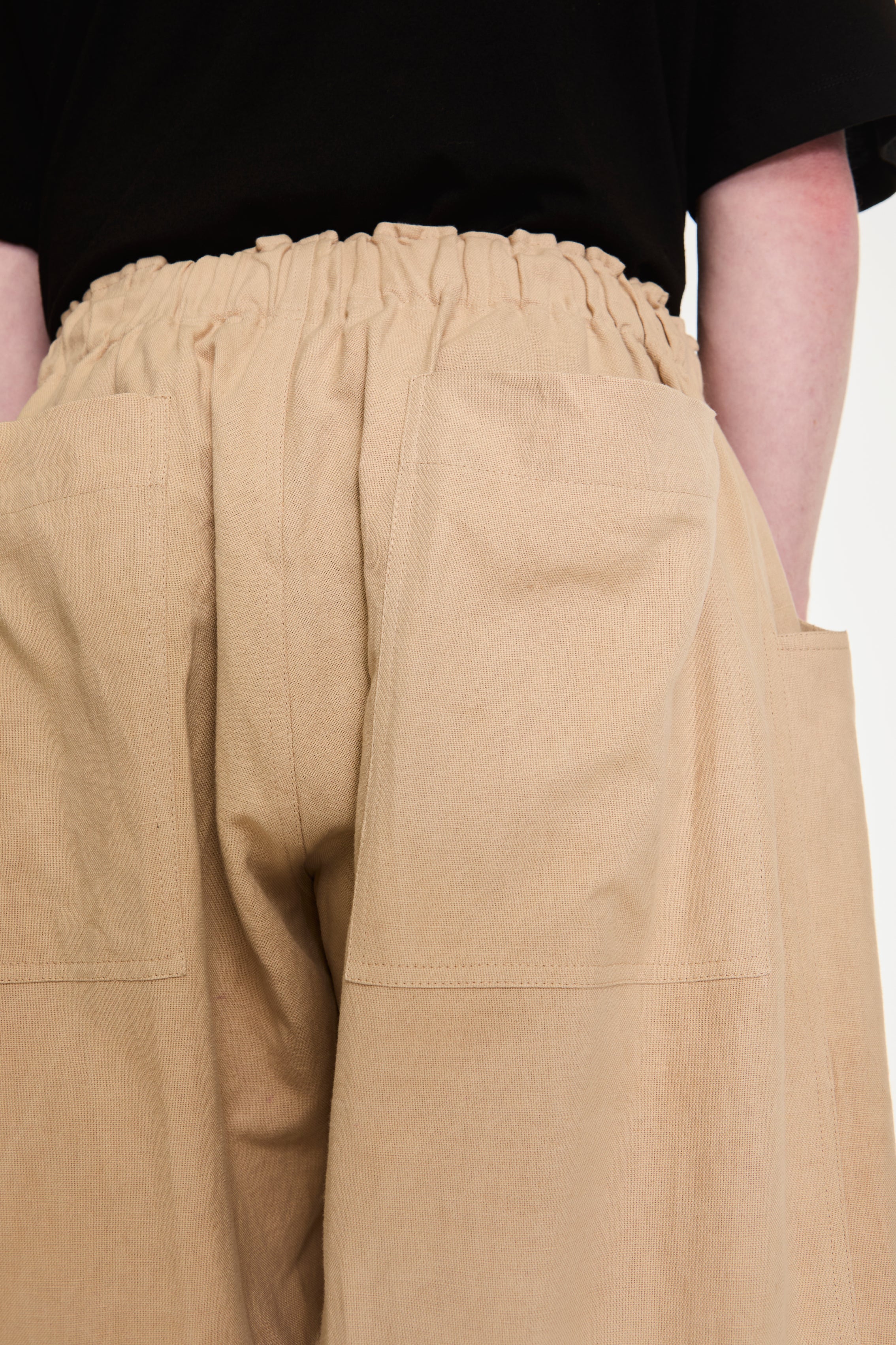 Farmer Pant Handwoven Linen Off White