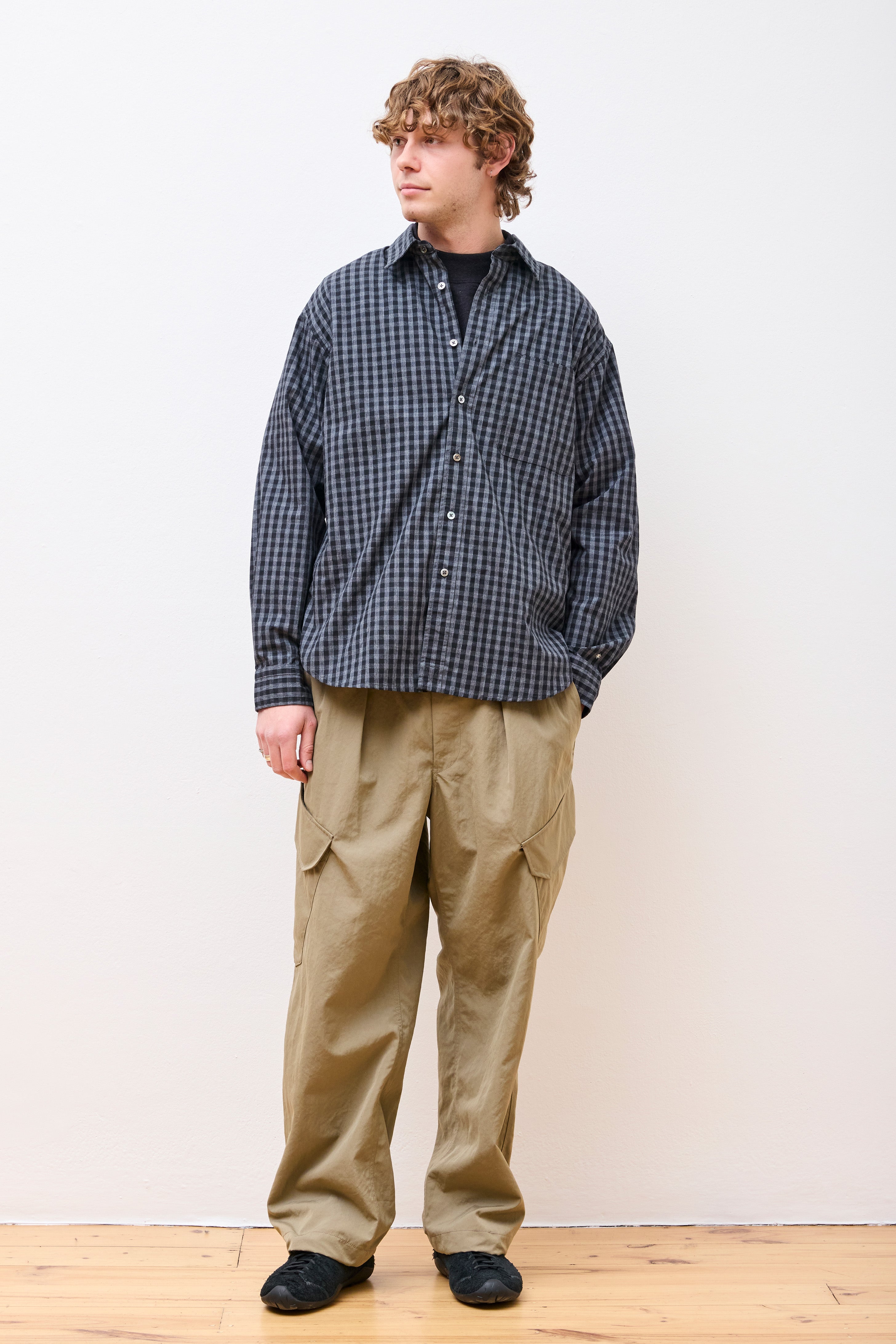 Gingham Check Shirt Black