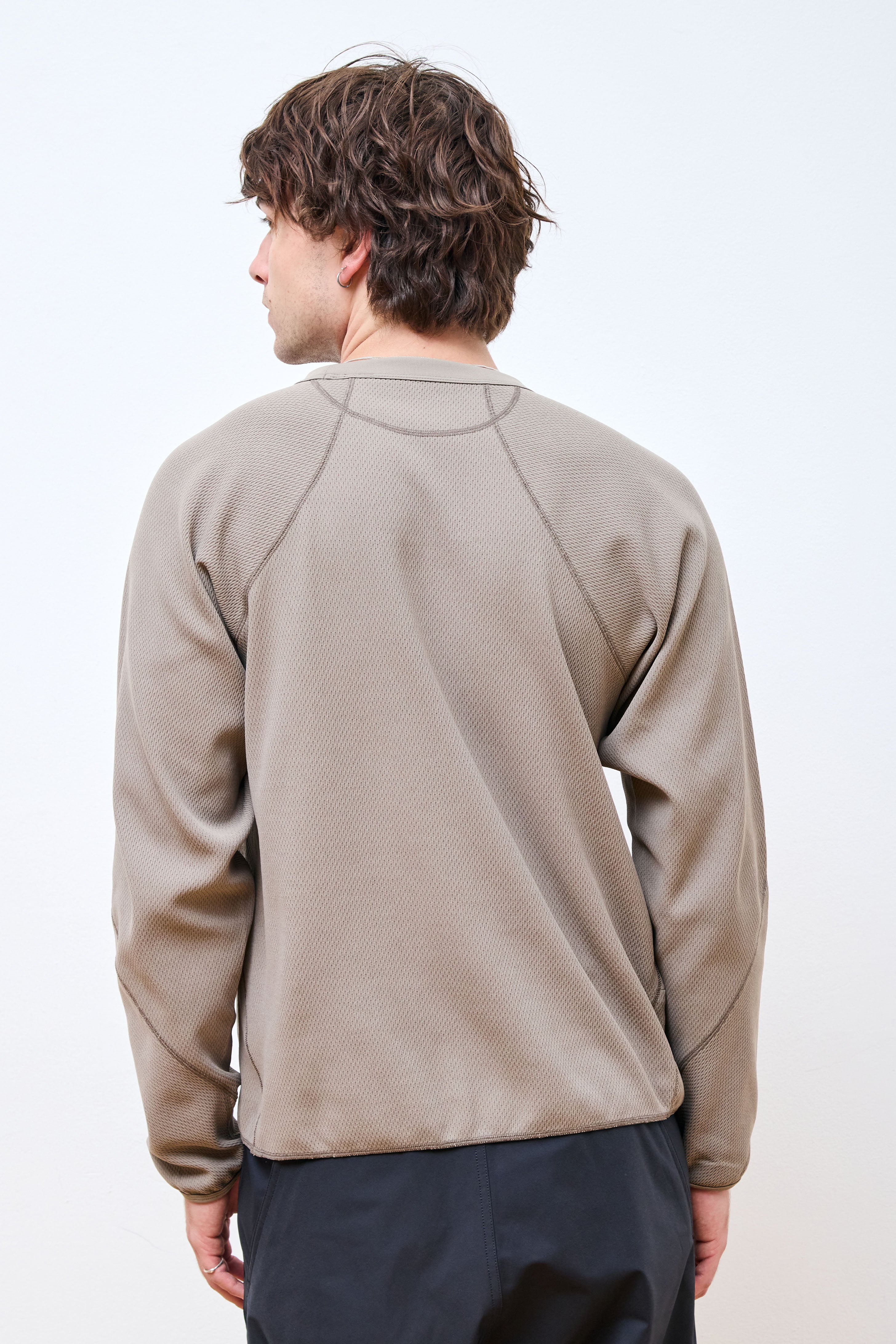 Helicoid Sleeve Waffle Top Cloudy Beige