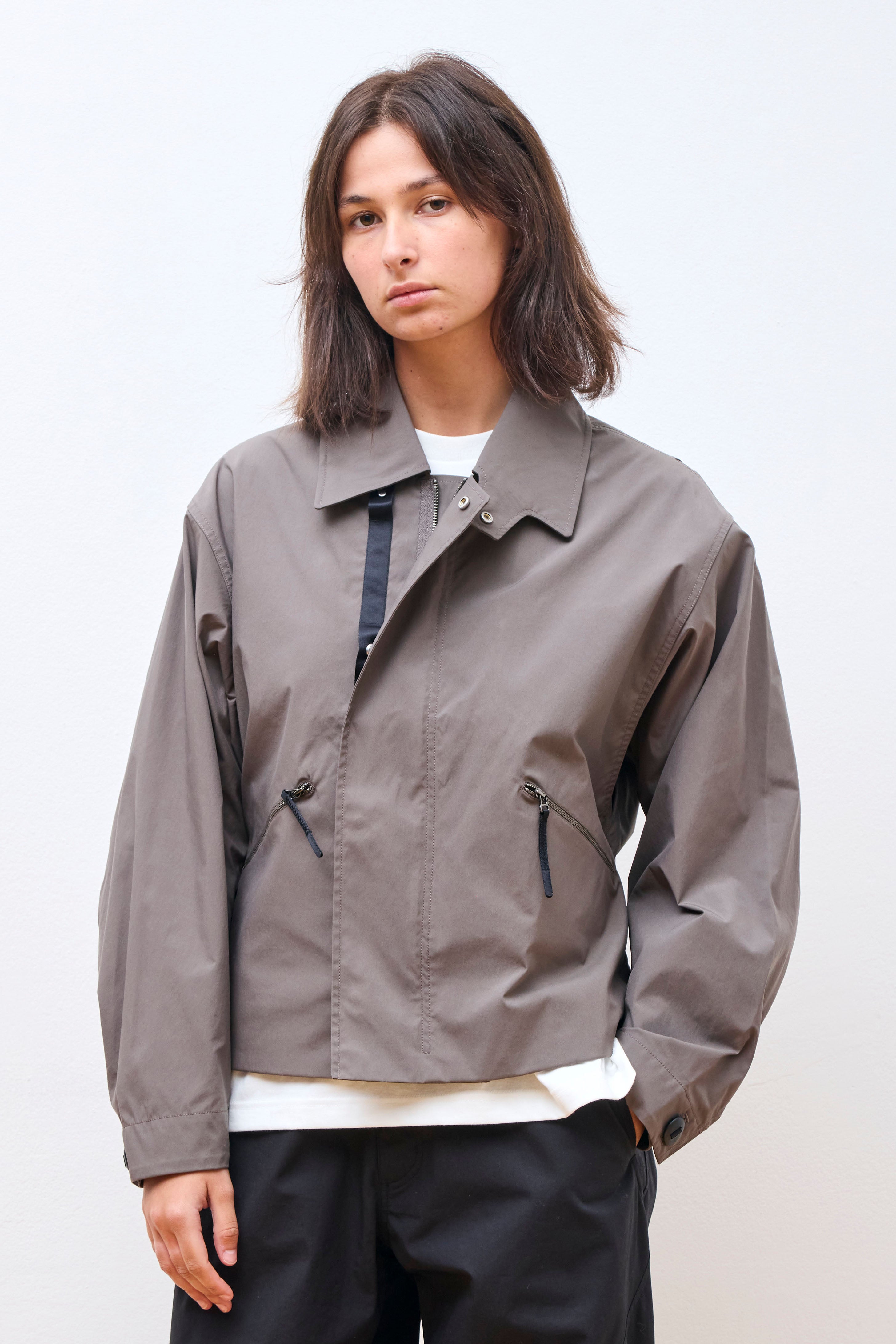 Short Jacket Taupe Gray