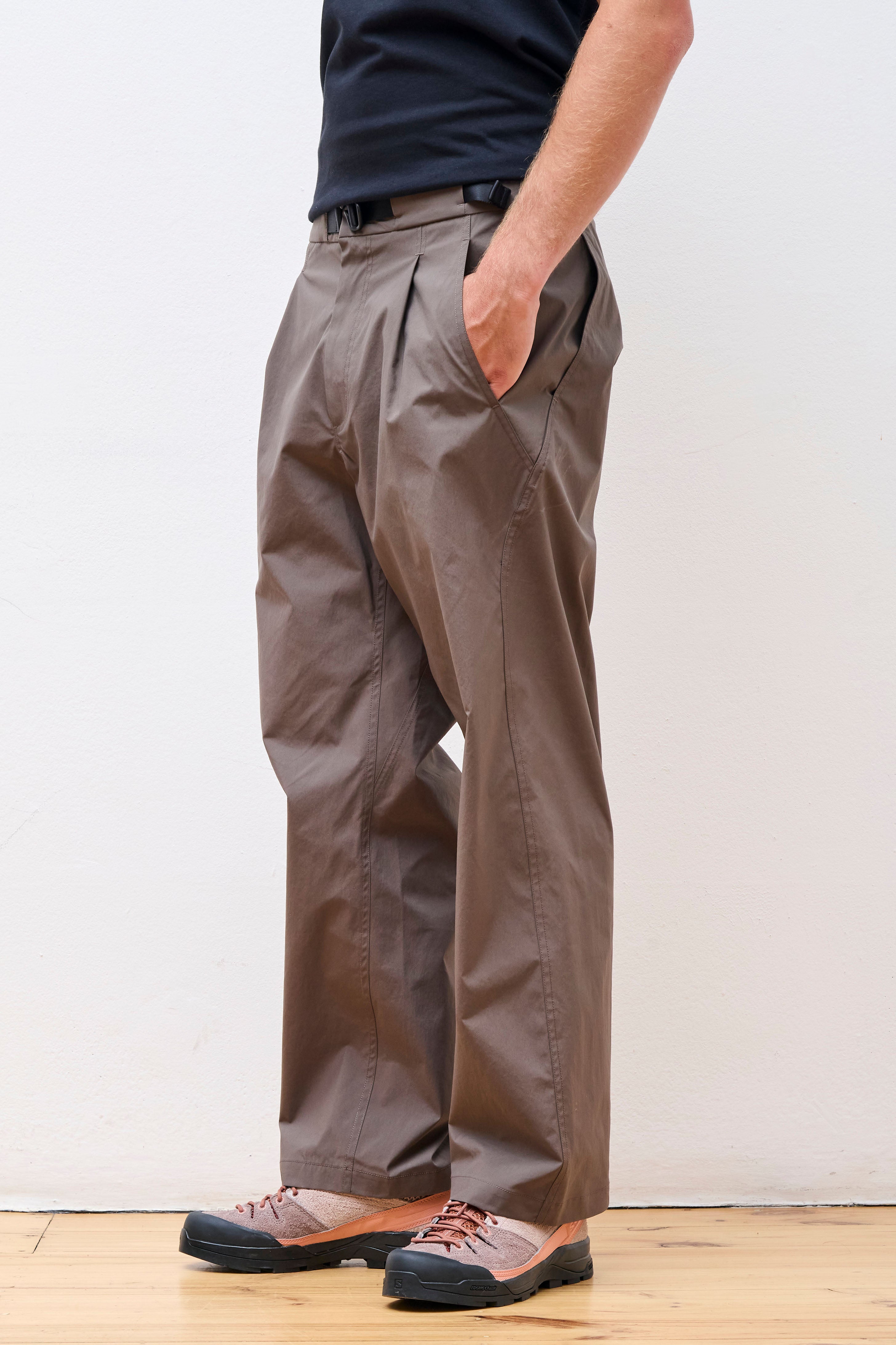 Straight Leg Pants Taupe Gray