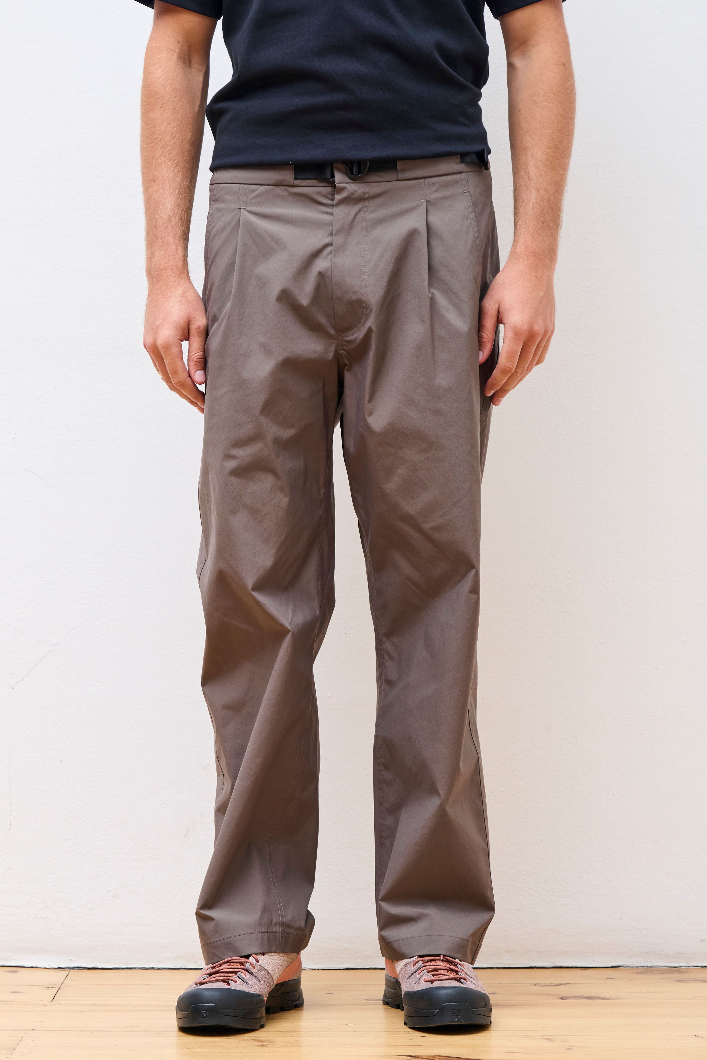 Straight Leg Pants Taupe Gray