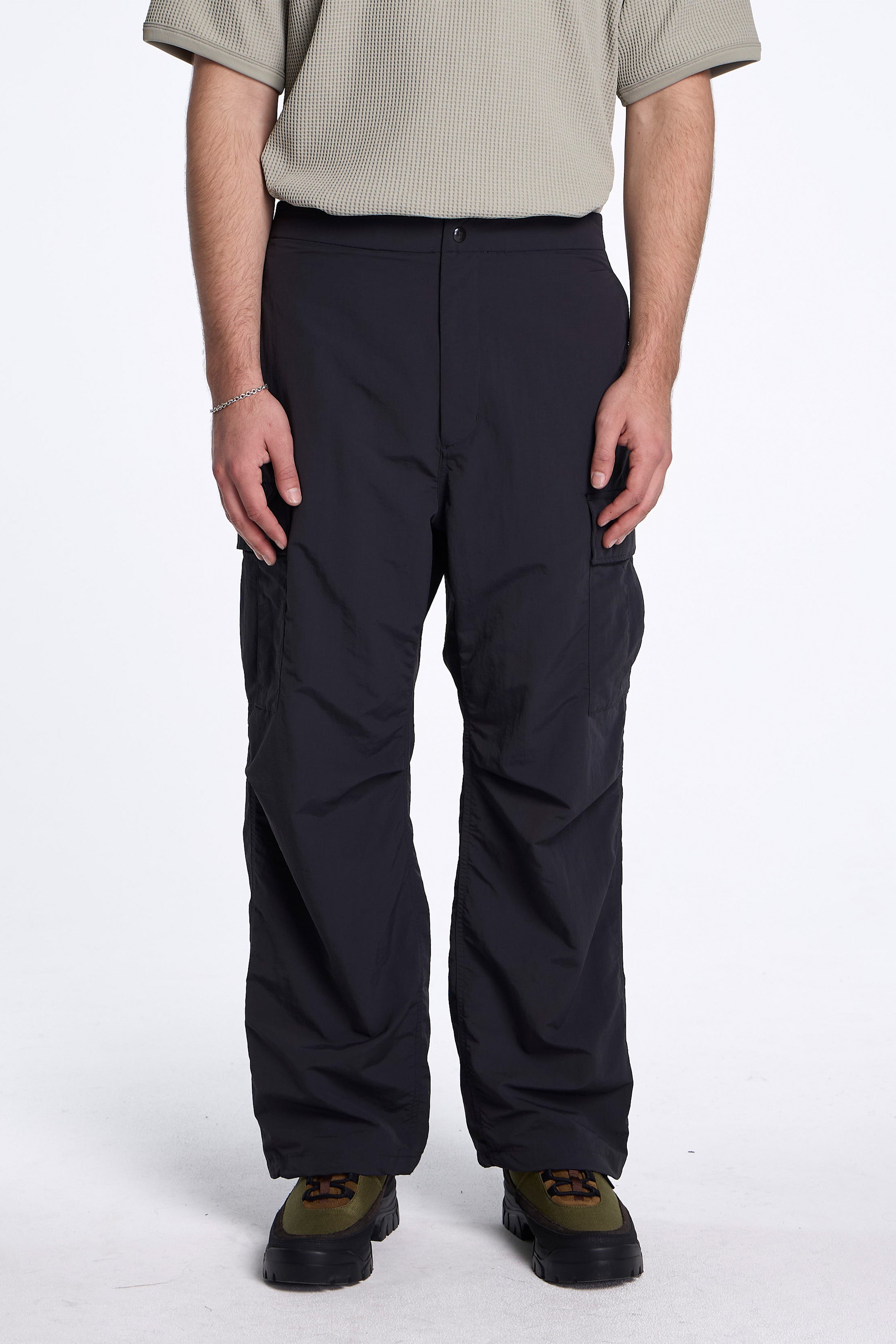 Dope Dyed Tussah Cargo Pants Dark Charcoal