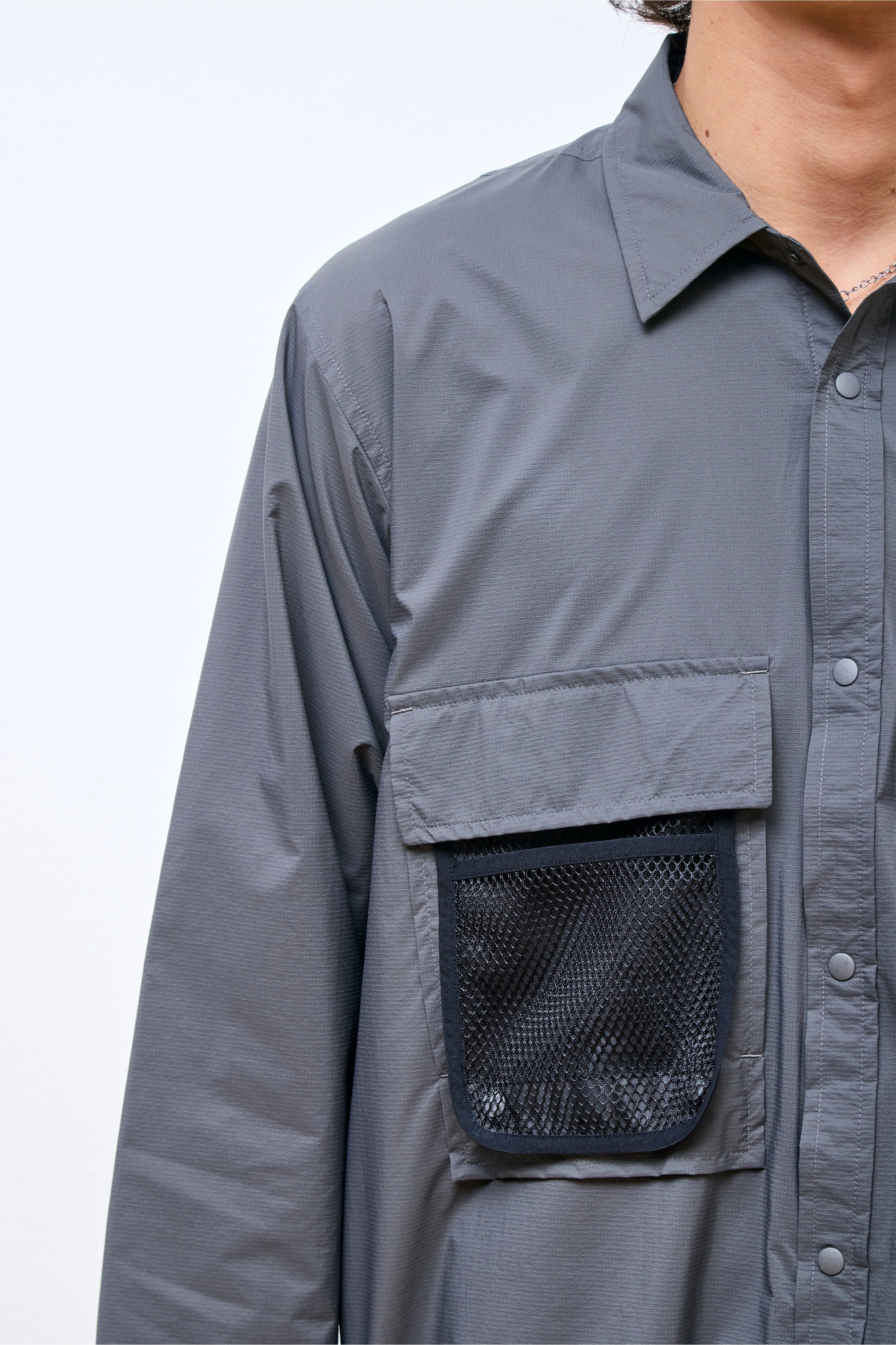 Pertex Double Cloth Field Warm Shirt Shadow Gray