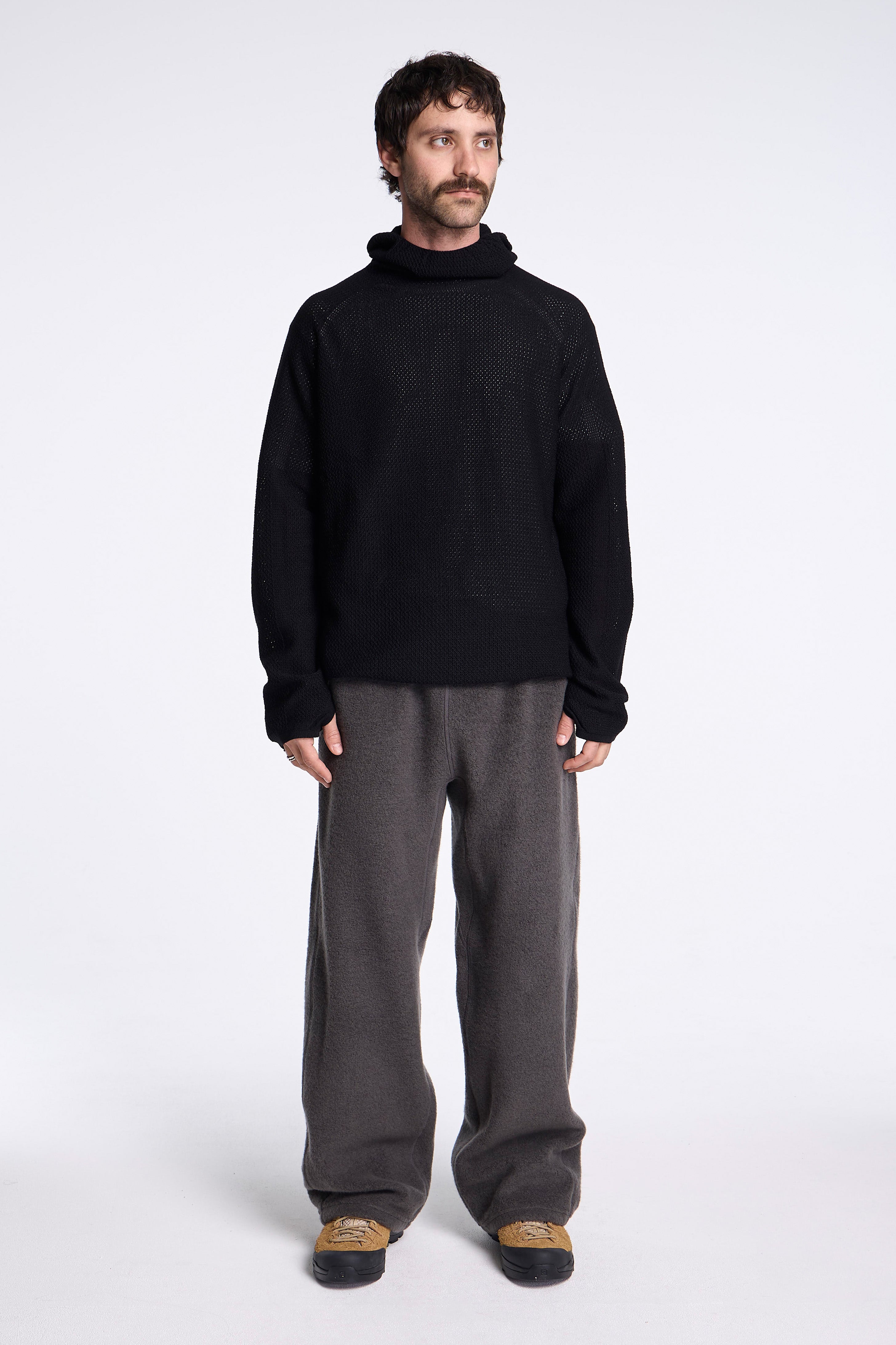 Wool Fleece Joggers Dark Lava