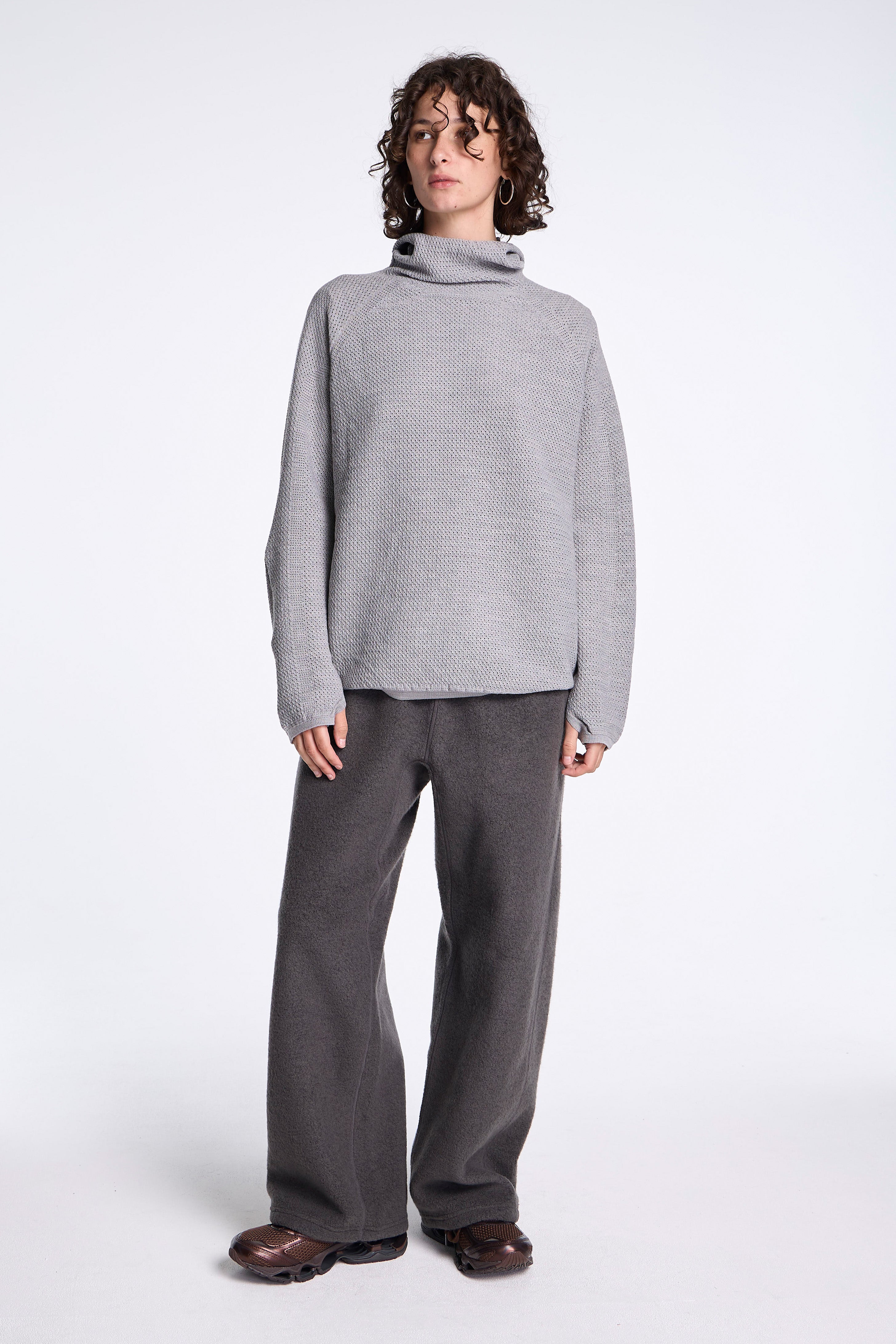 Wool Fleece Joggers Dark Lava