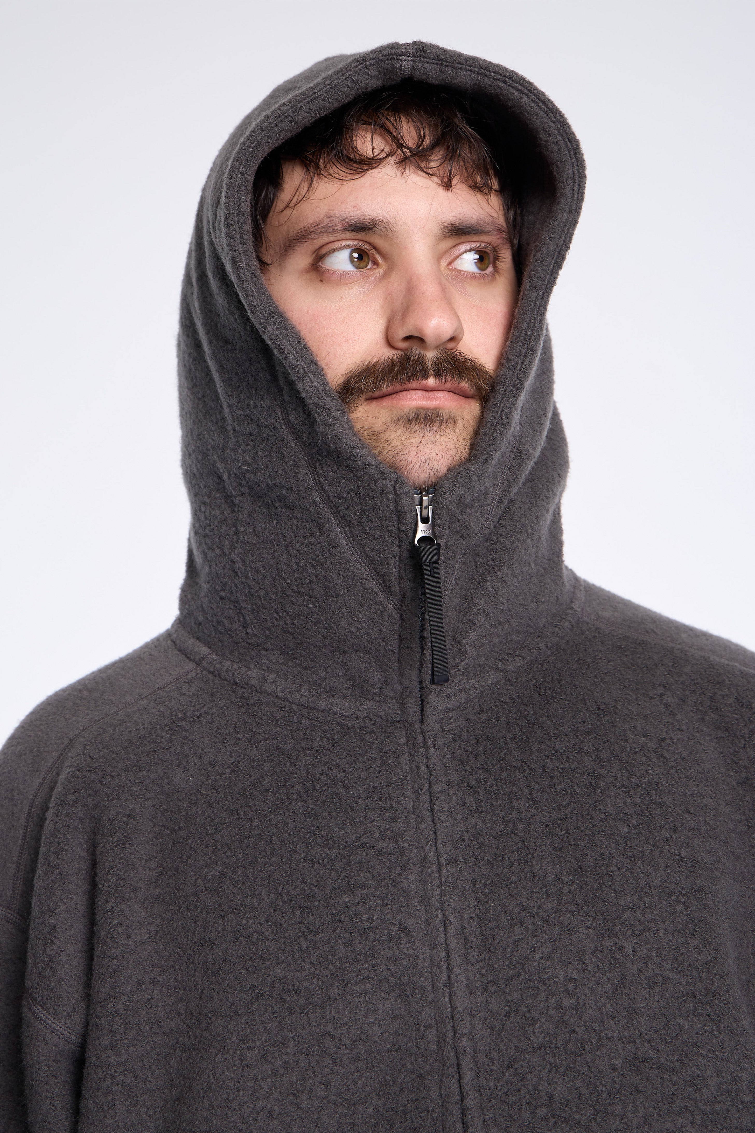 Wool Fleece Hoodie Dark Lava