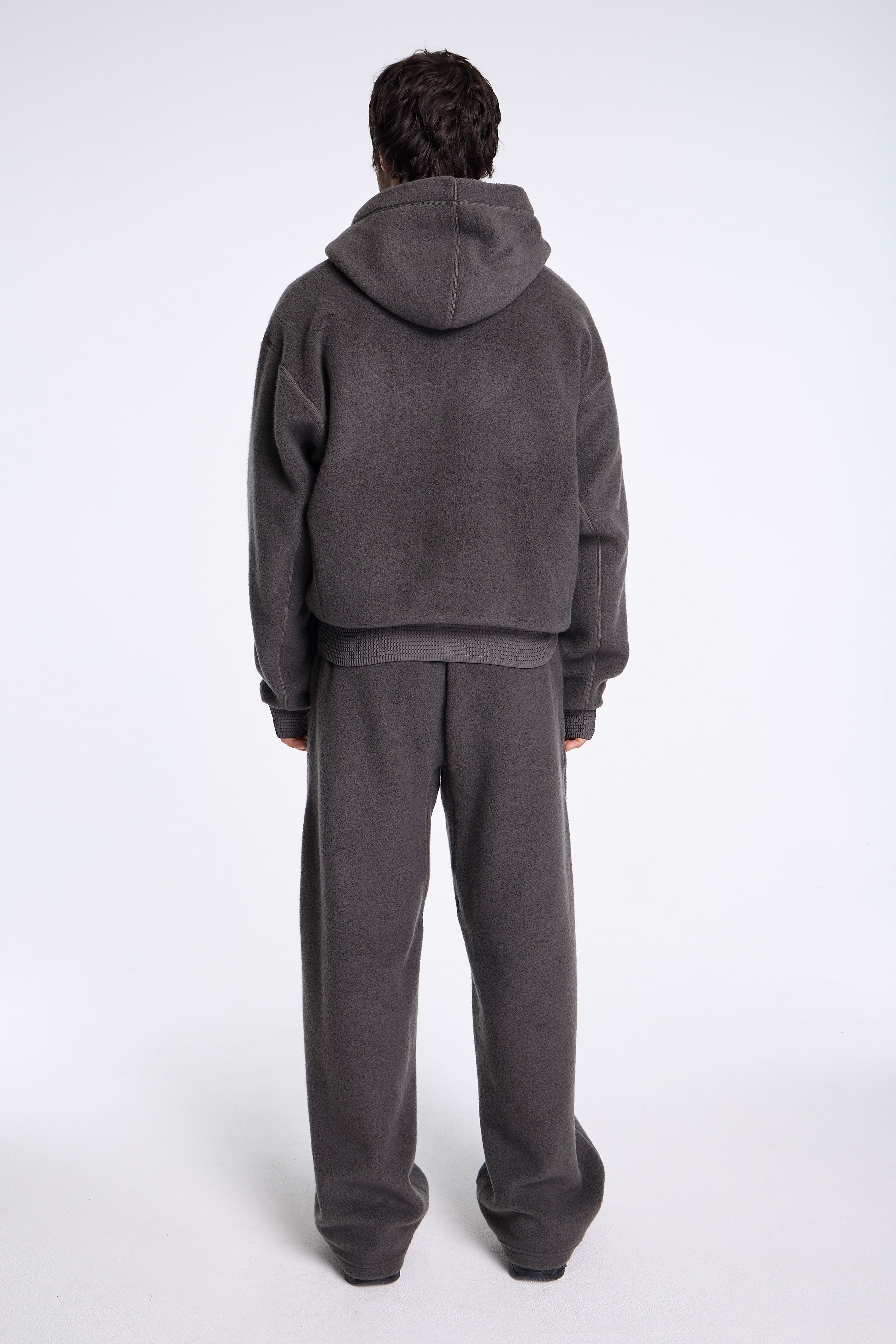 Wool Fleece Hoodie Dark Lava