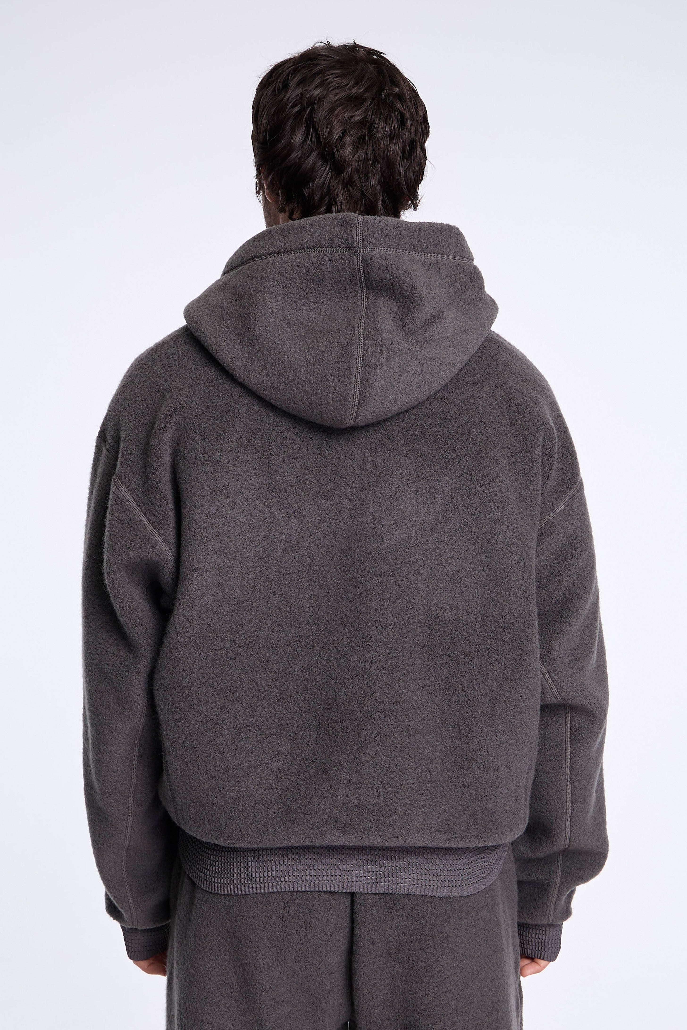 Wool Fleece Hoodie Dark Lava