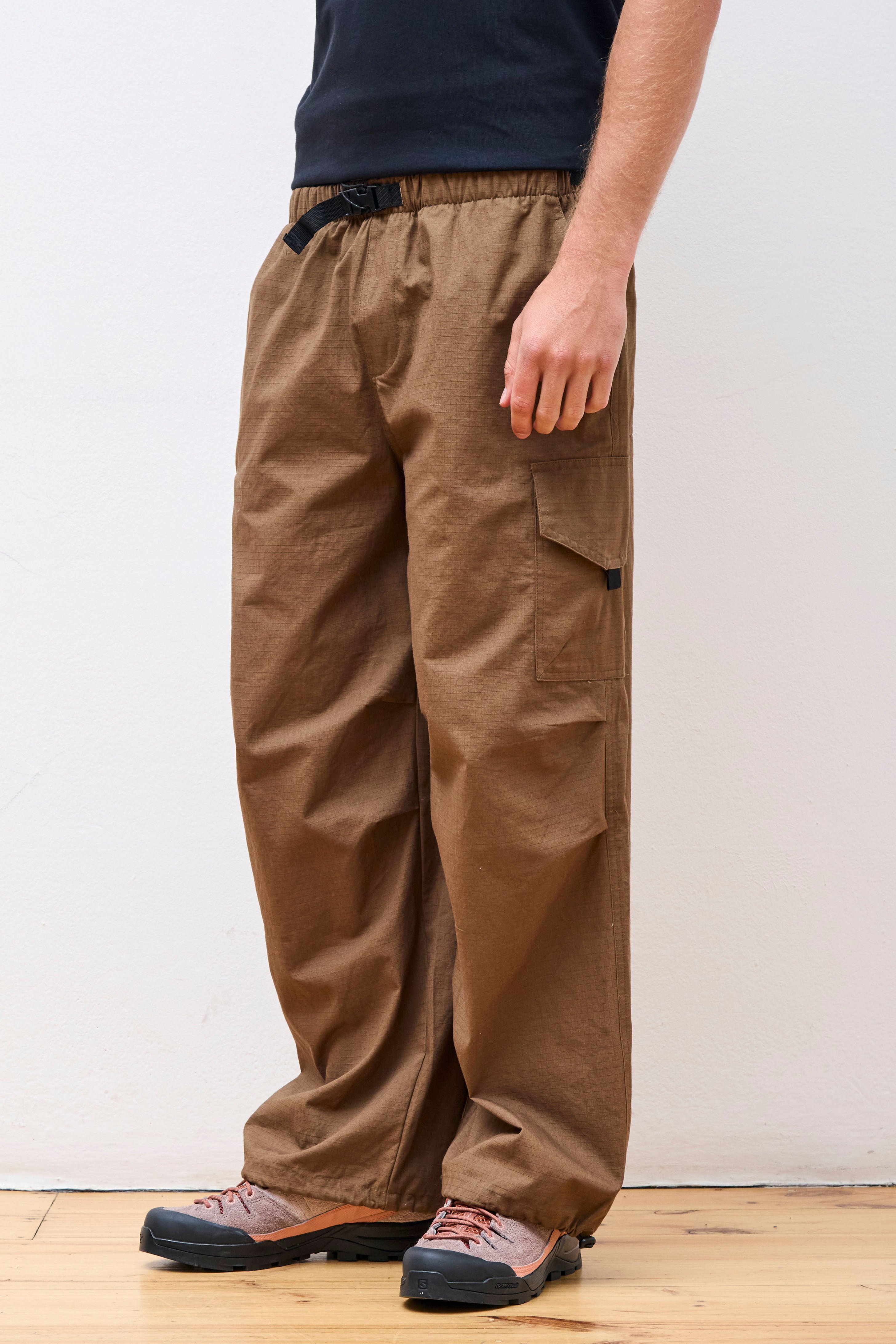 Ripstop Wide Leg Cargo Pant Cacao