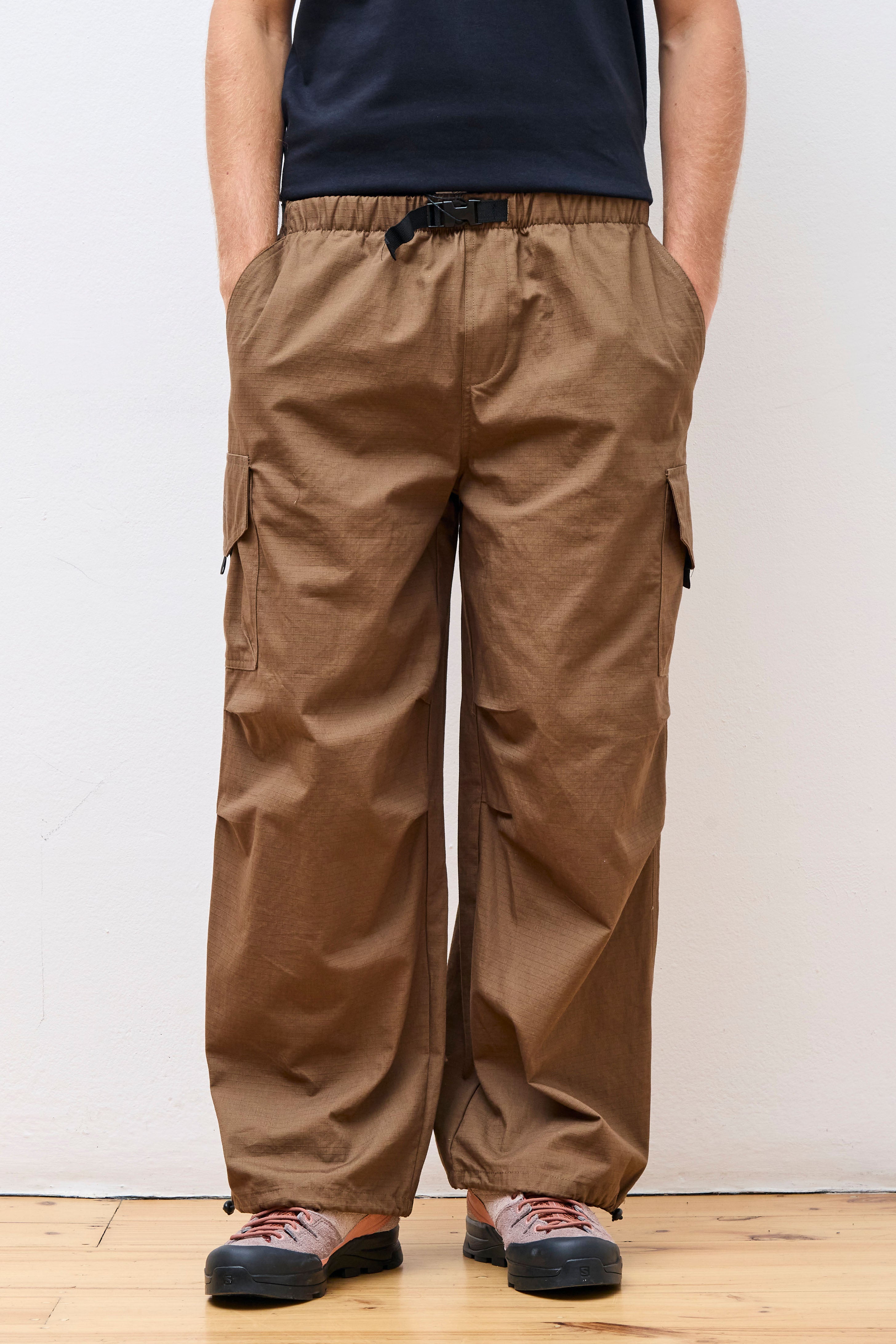 Ripstop Wide Leg Cargo Pant Cacao