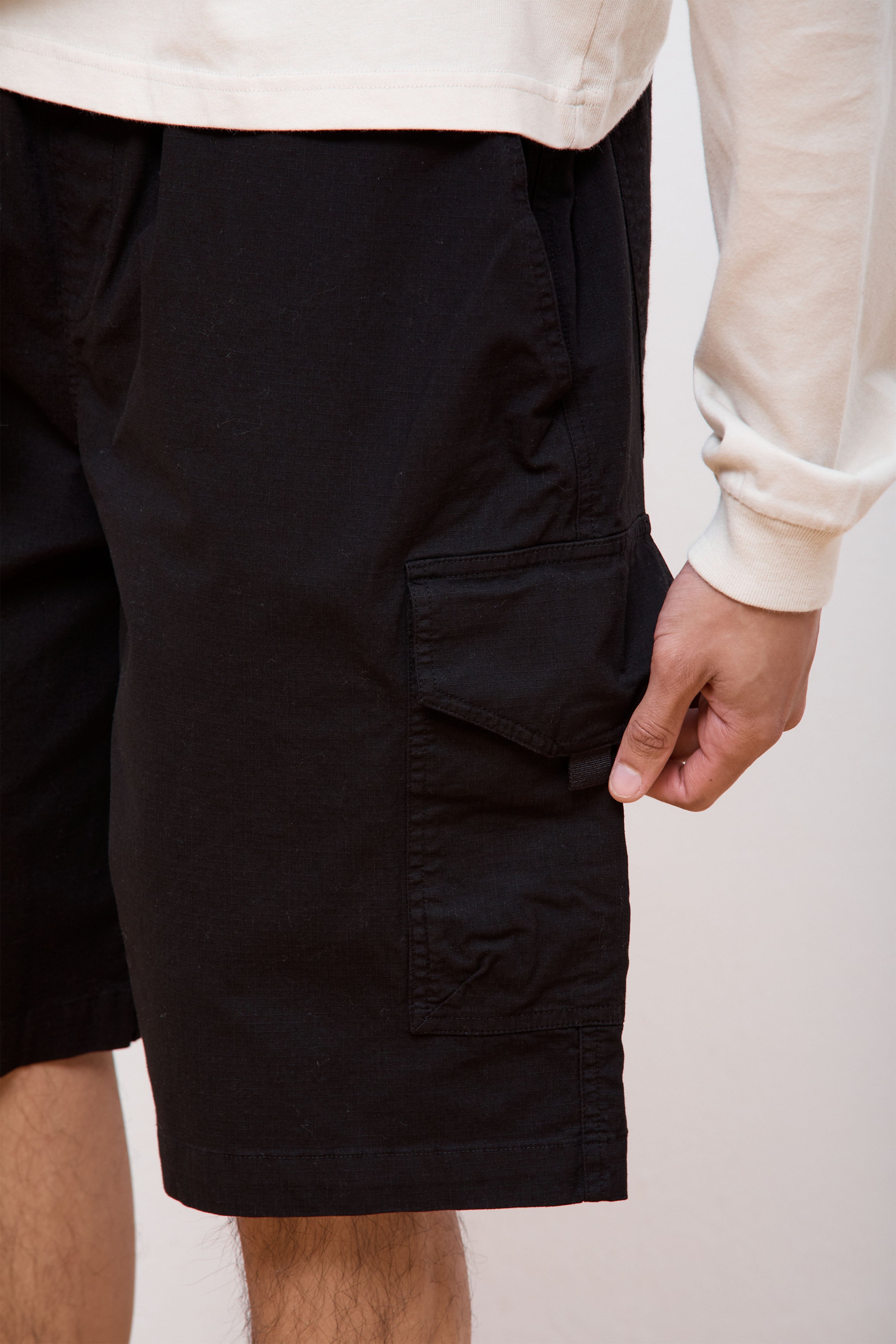 Recycled Ripstop Cargo Short Black