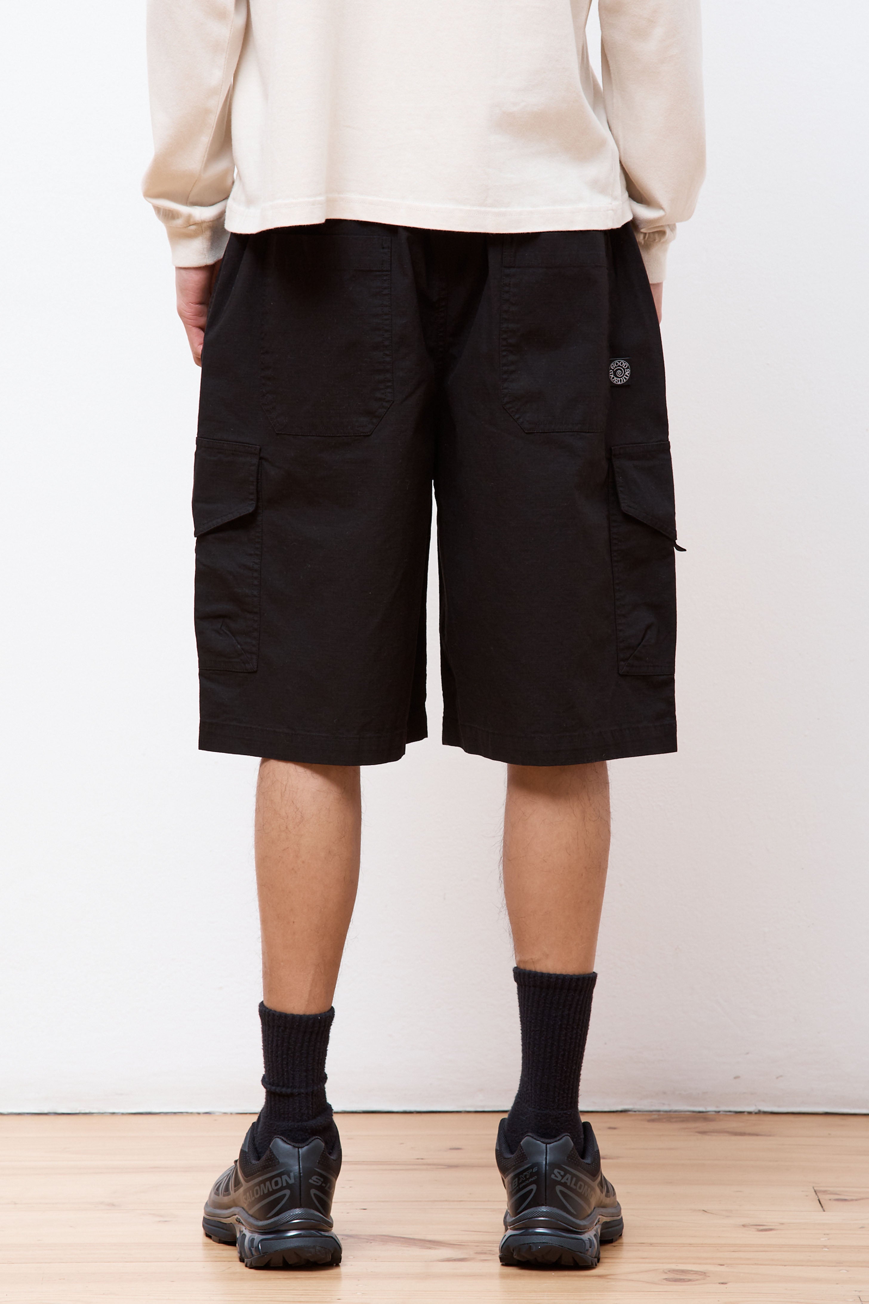 Recycled Ripstop Cargo Short Black