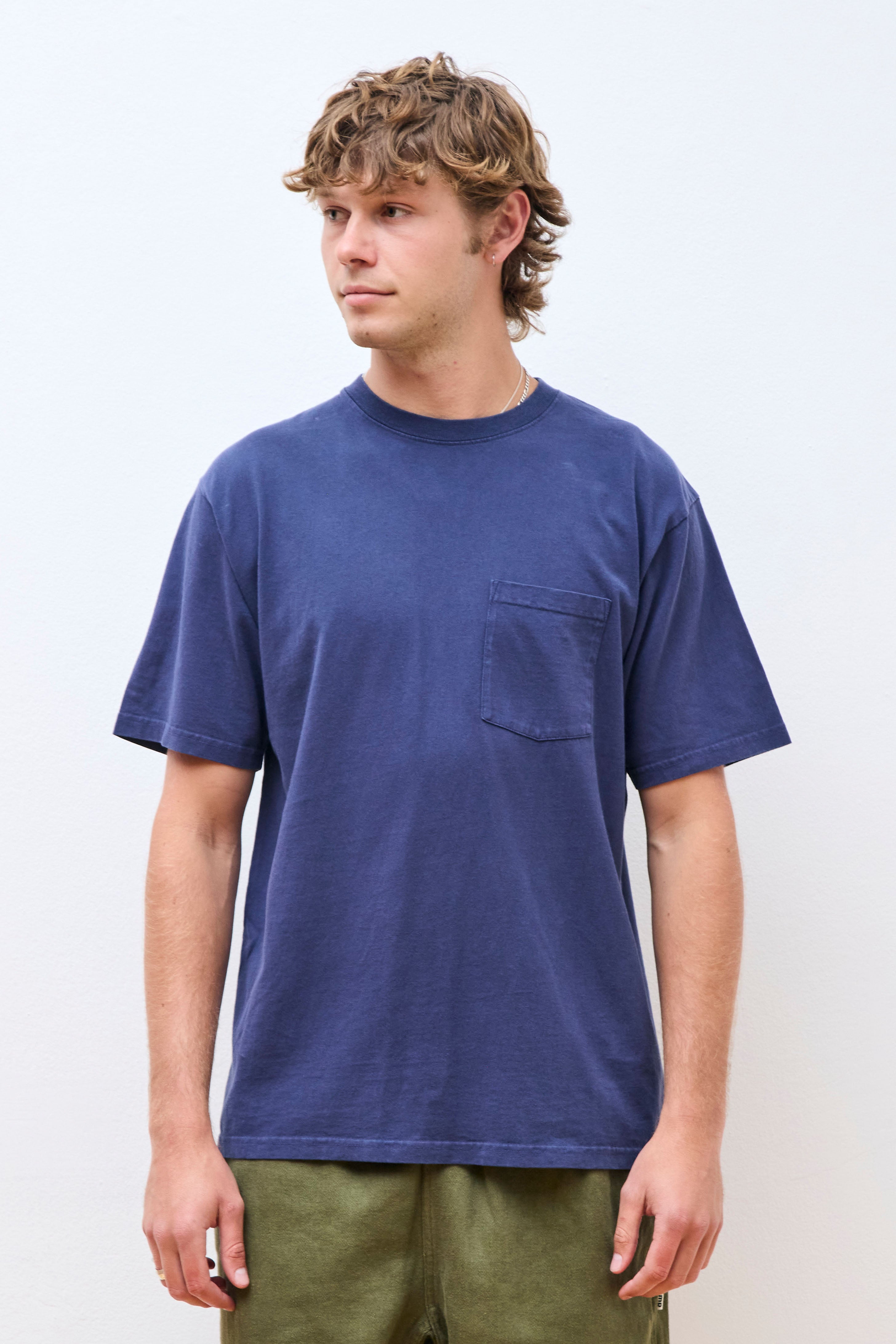 Healthknit S/S Pocket Tee Blue