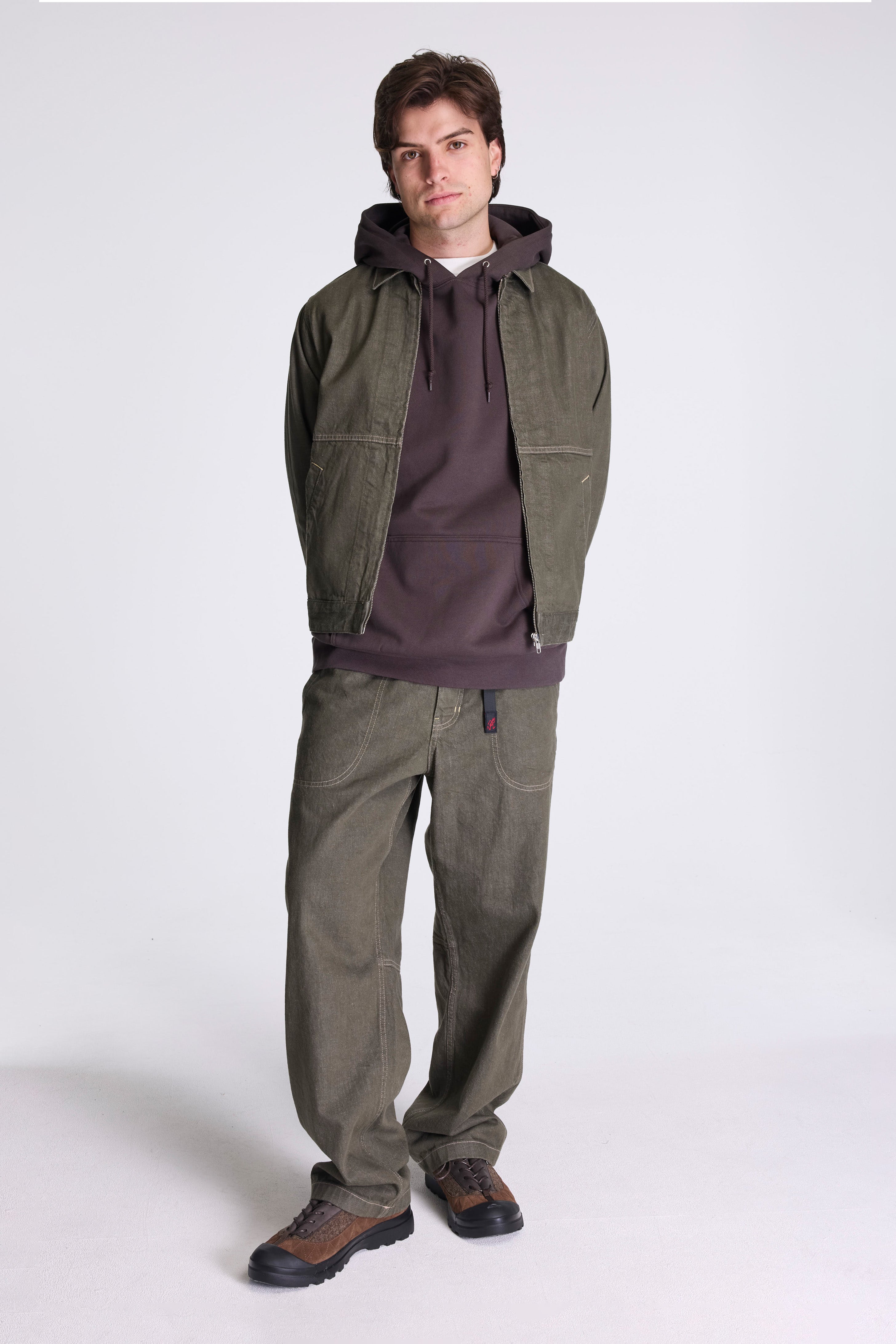 Japanese Slub Denim Pant Dark Sage
