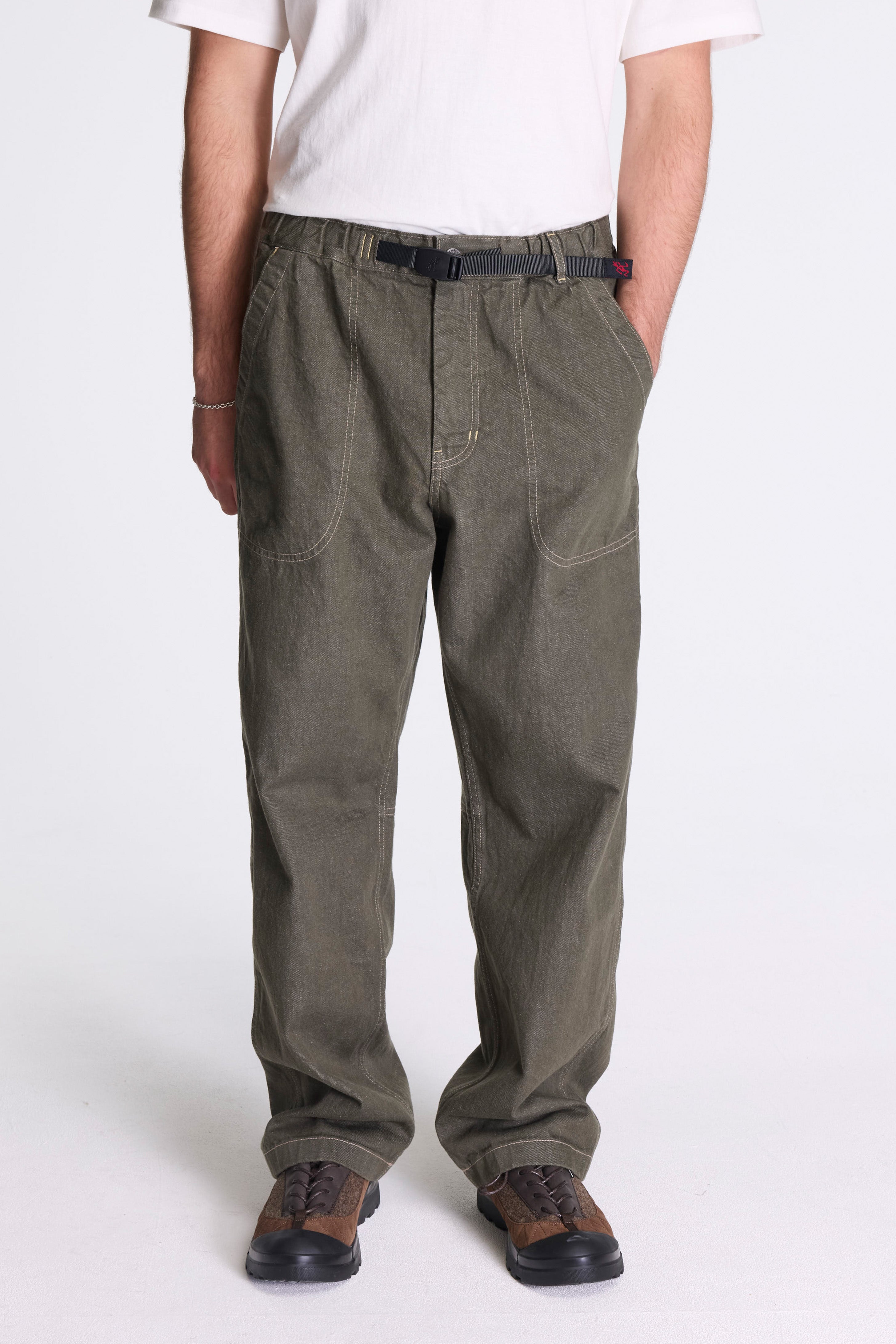 Japanese Slub Denim Pant Dark Sage
