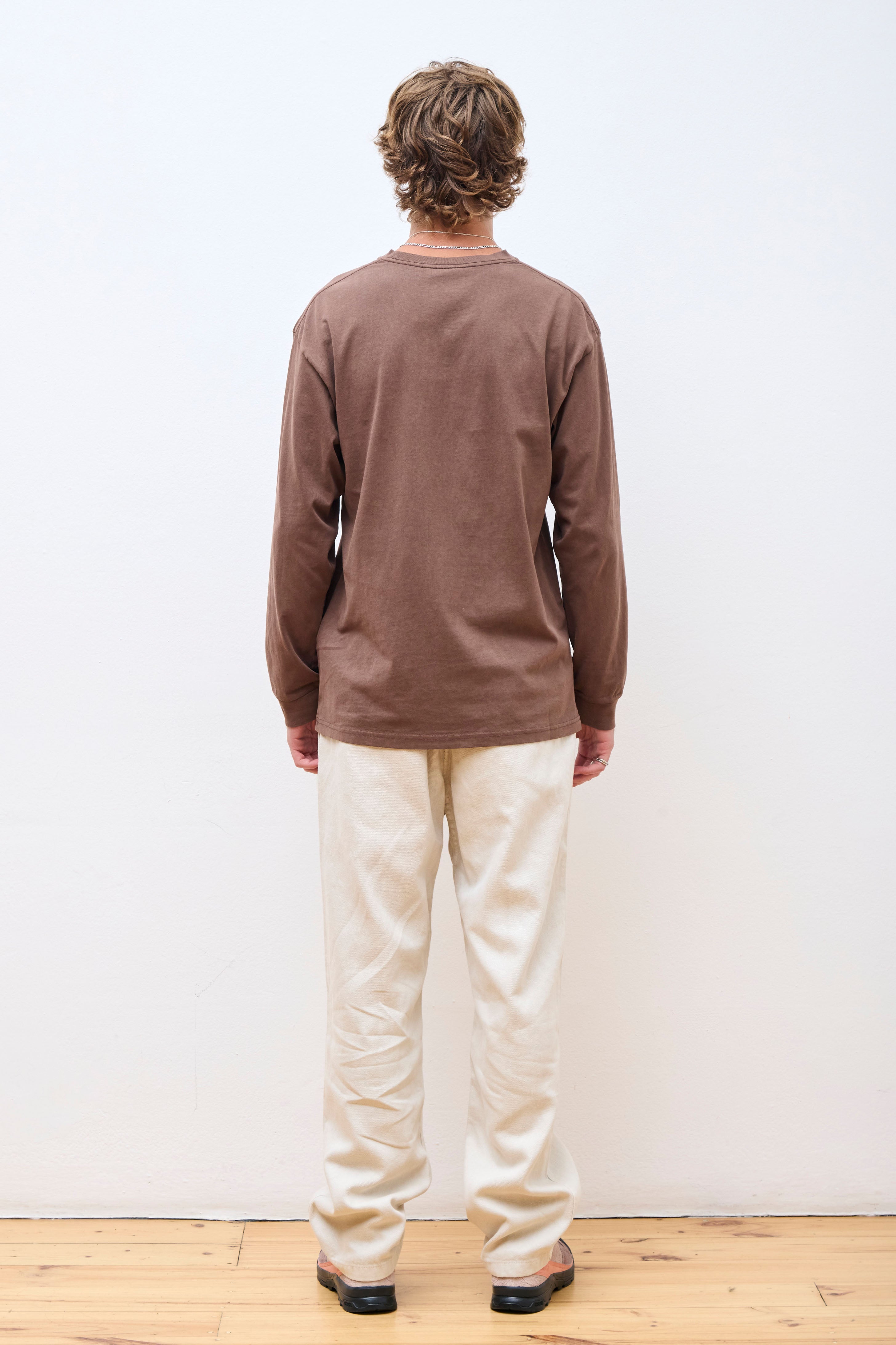 L/S Pocket Tee Pigment Dyed Brown