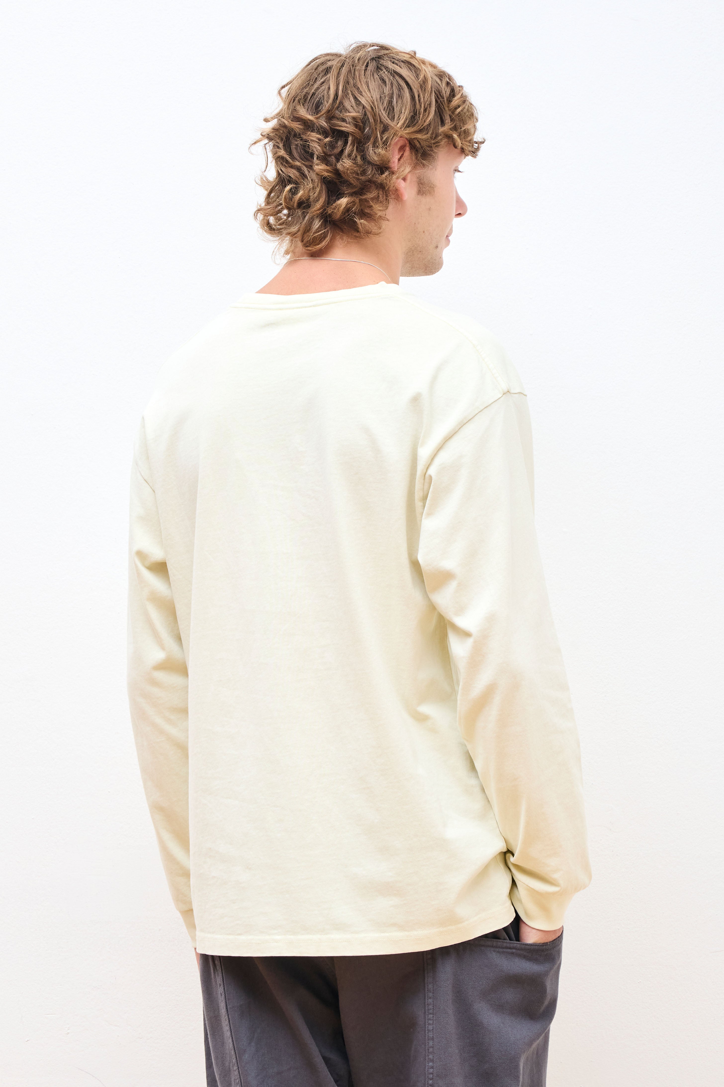 L/S Pocket Tee Pigment Dyed Natural