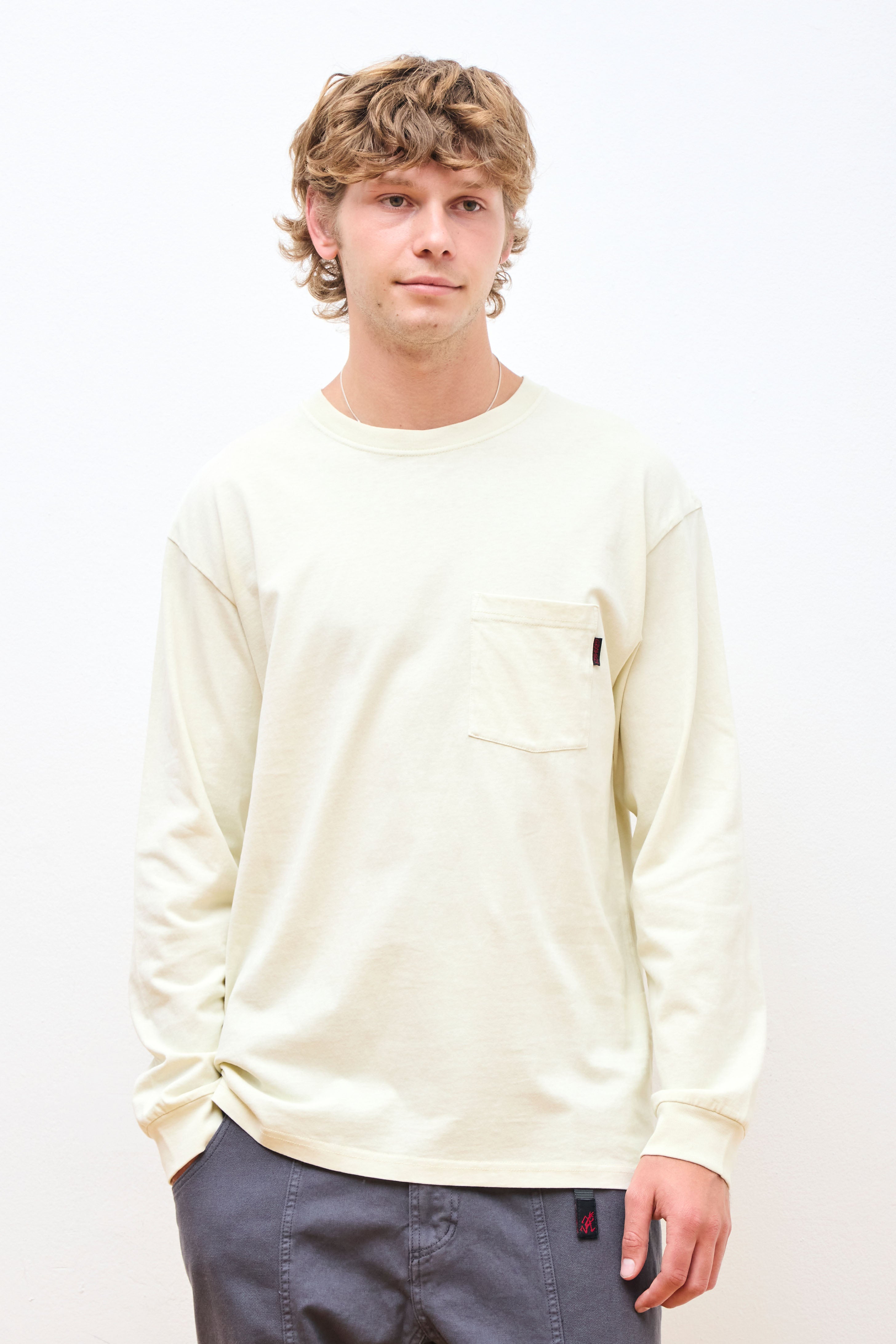 L/S Pocket Tee Pigment Dyed Natural