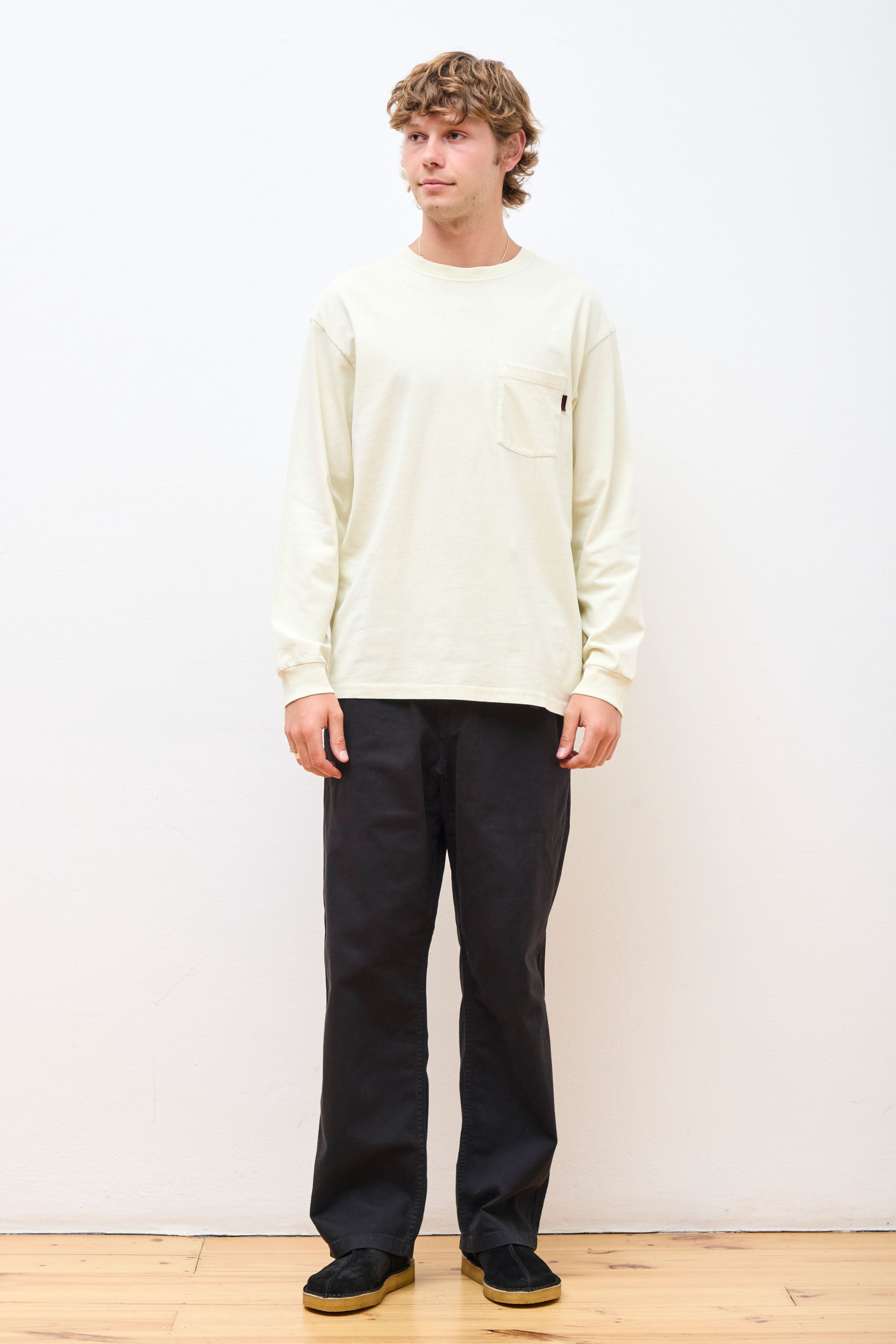 L/S Pocket Tee Pigment Dyed Natural