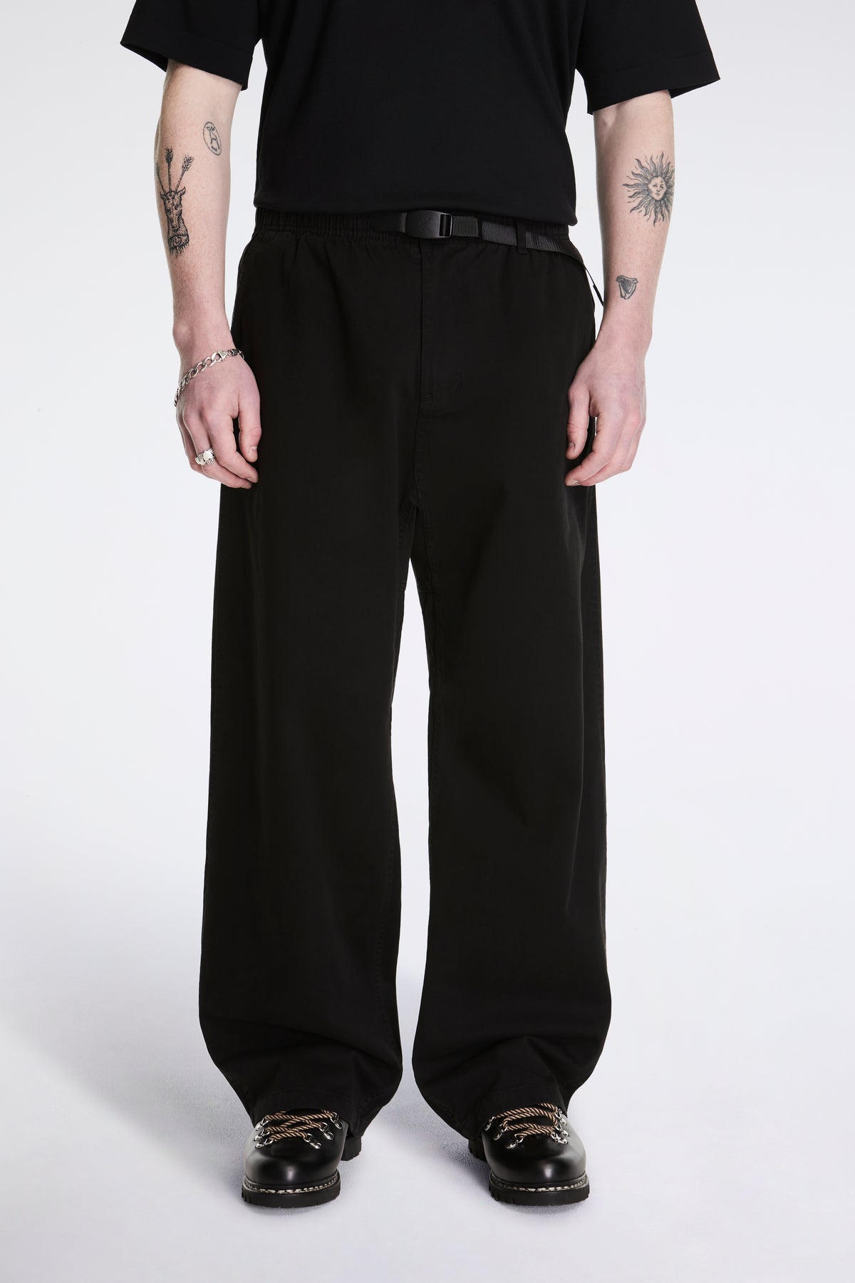 00s archive Normcore wide slacks Black VINTAGE 90s Y2K Black Low 