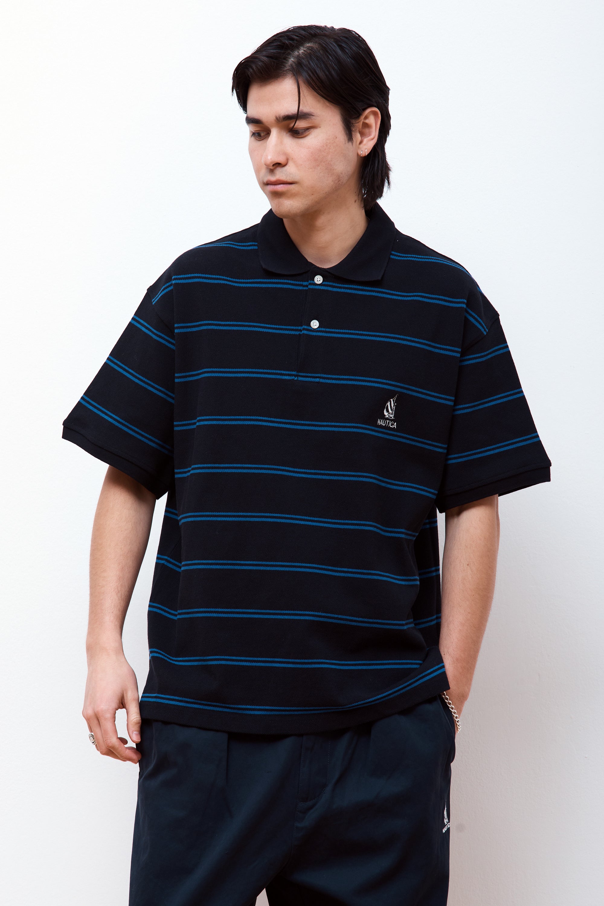 Border Polo Shirts Black