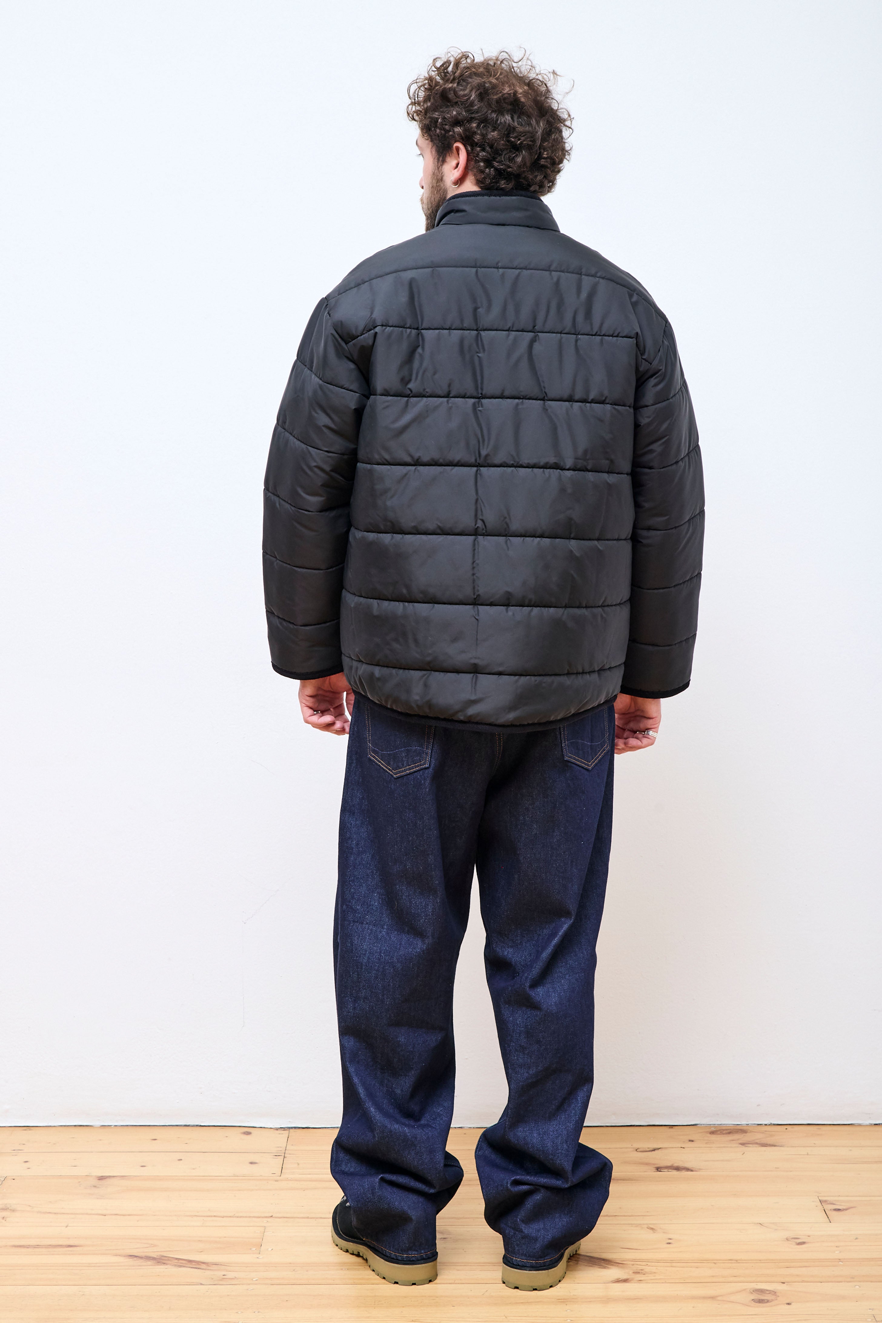 Horizontal Big Quilt Mickfield Jacket Pure Black