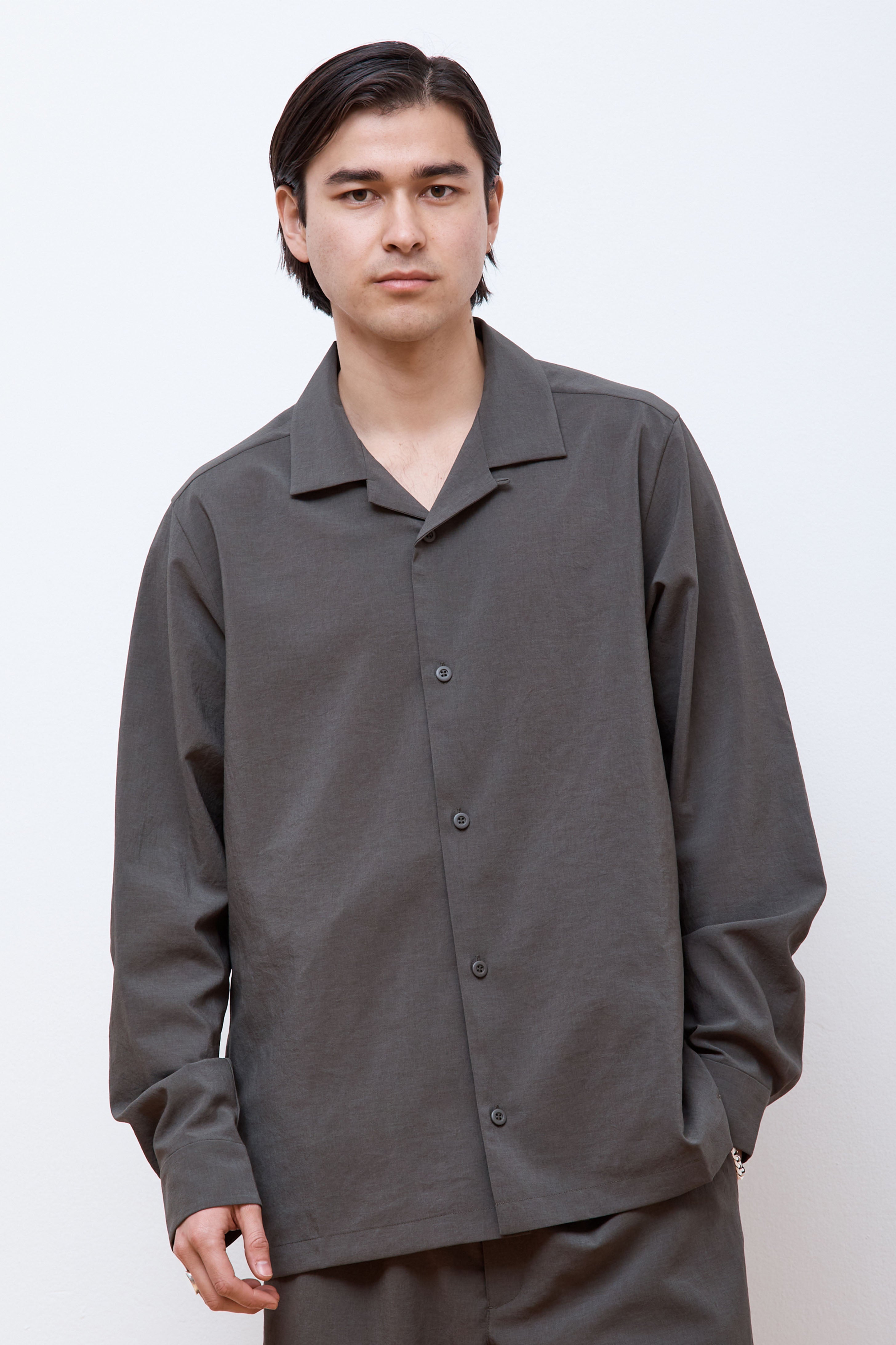 Pe Light Poplin Shirt Dark Olive