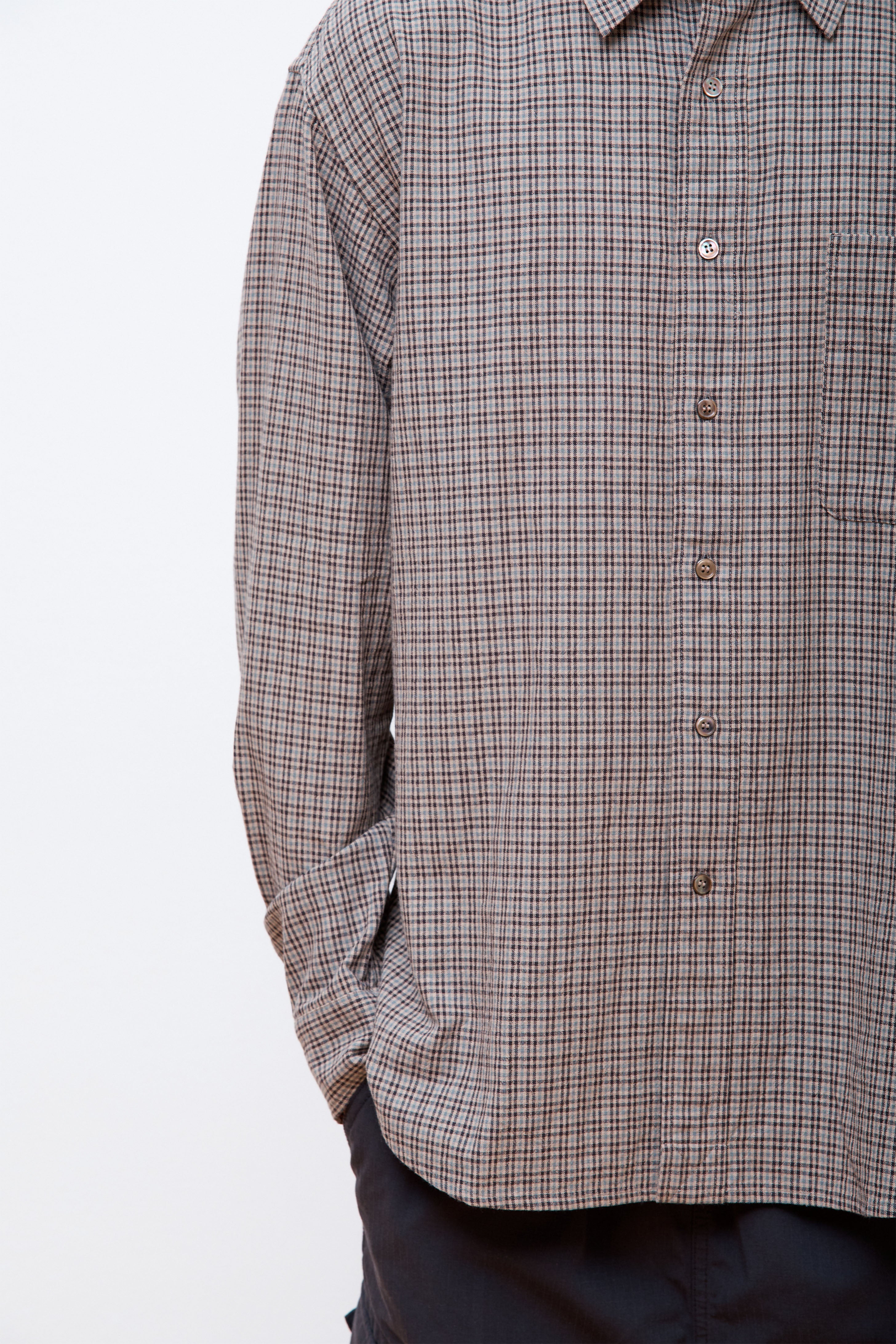 Niigata Made Check Shirt Beige